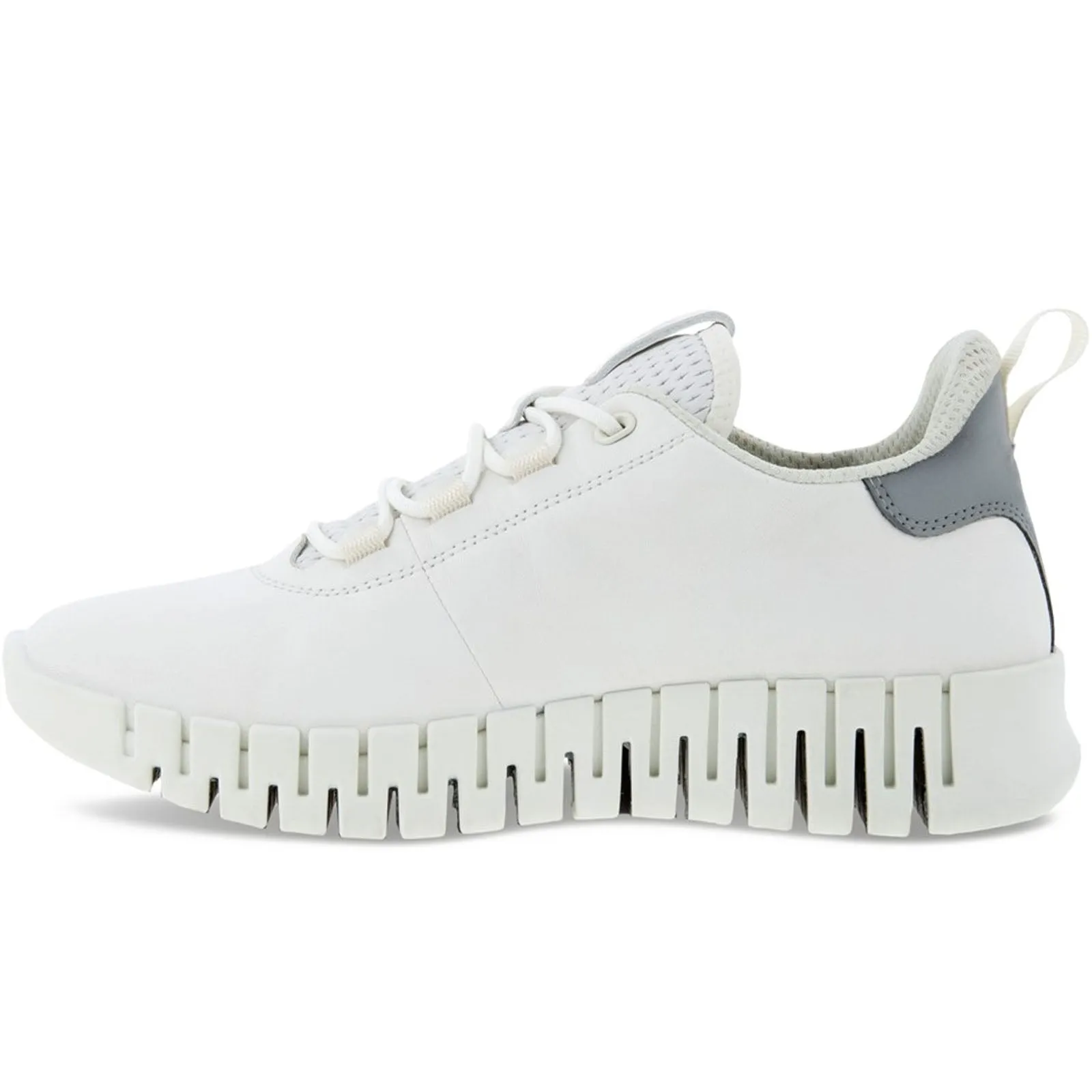 ECCO Womens Gruuv Leather Elastic Laces Trainers