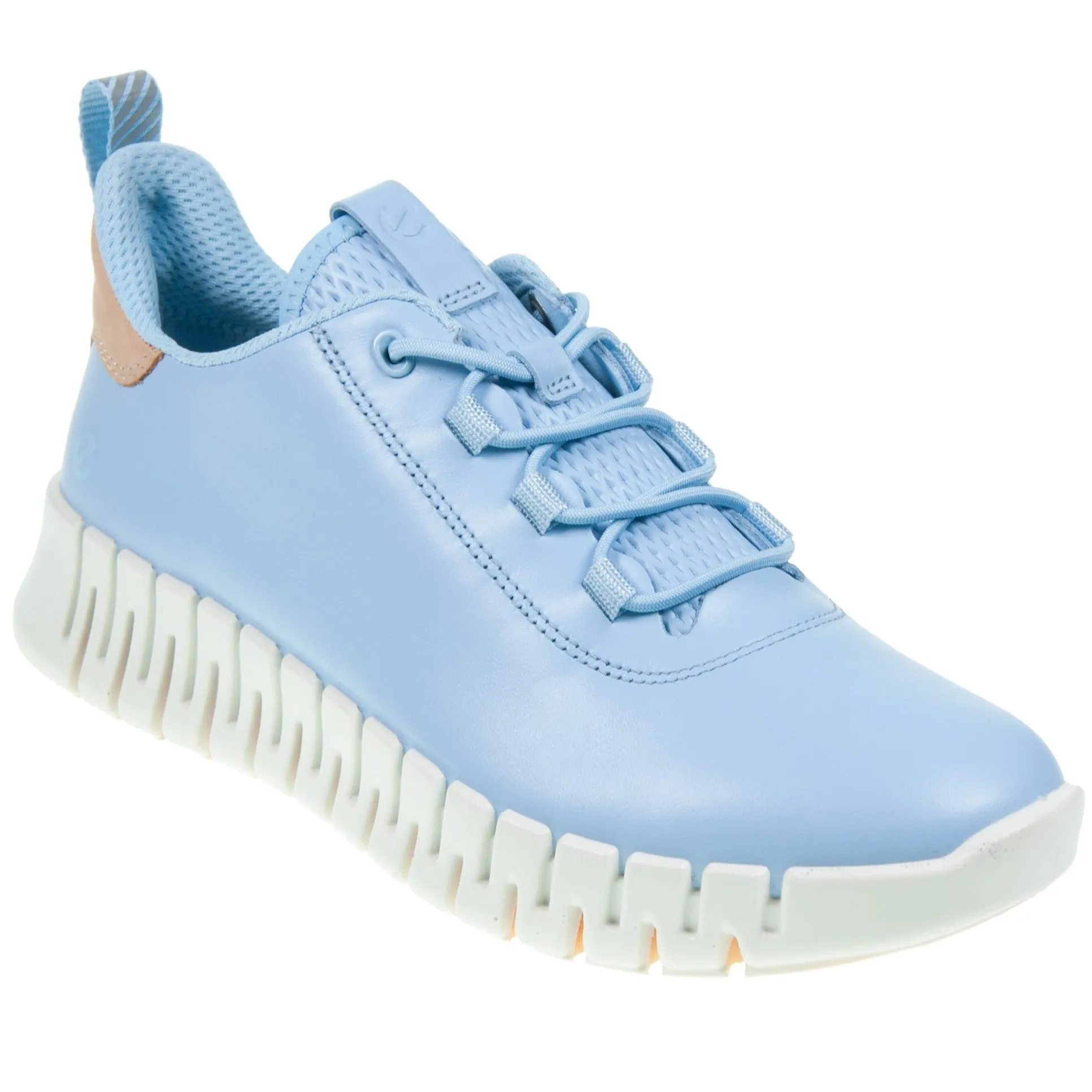 ECCO Womens Gruuv Leather Elastic Laces Trainers