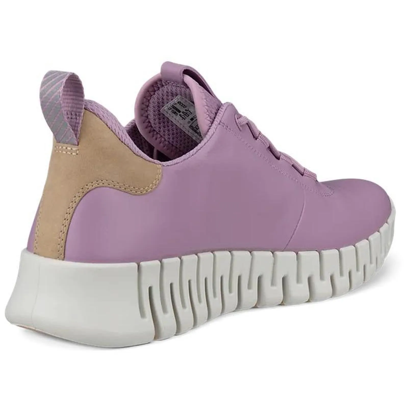 ECCO Womens Gruuv Leather Elastic Laces Trainers