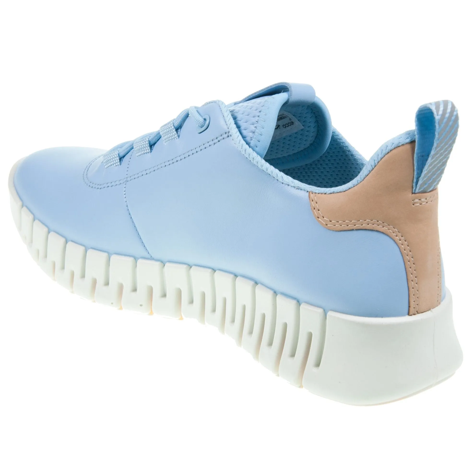 ECCO Womens Gruuv Leather Elastic Laces Trainers