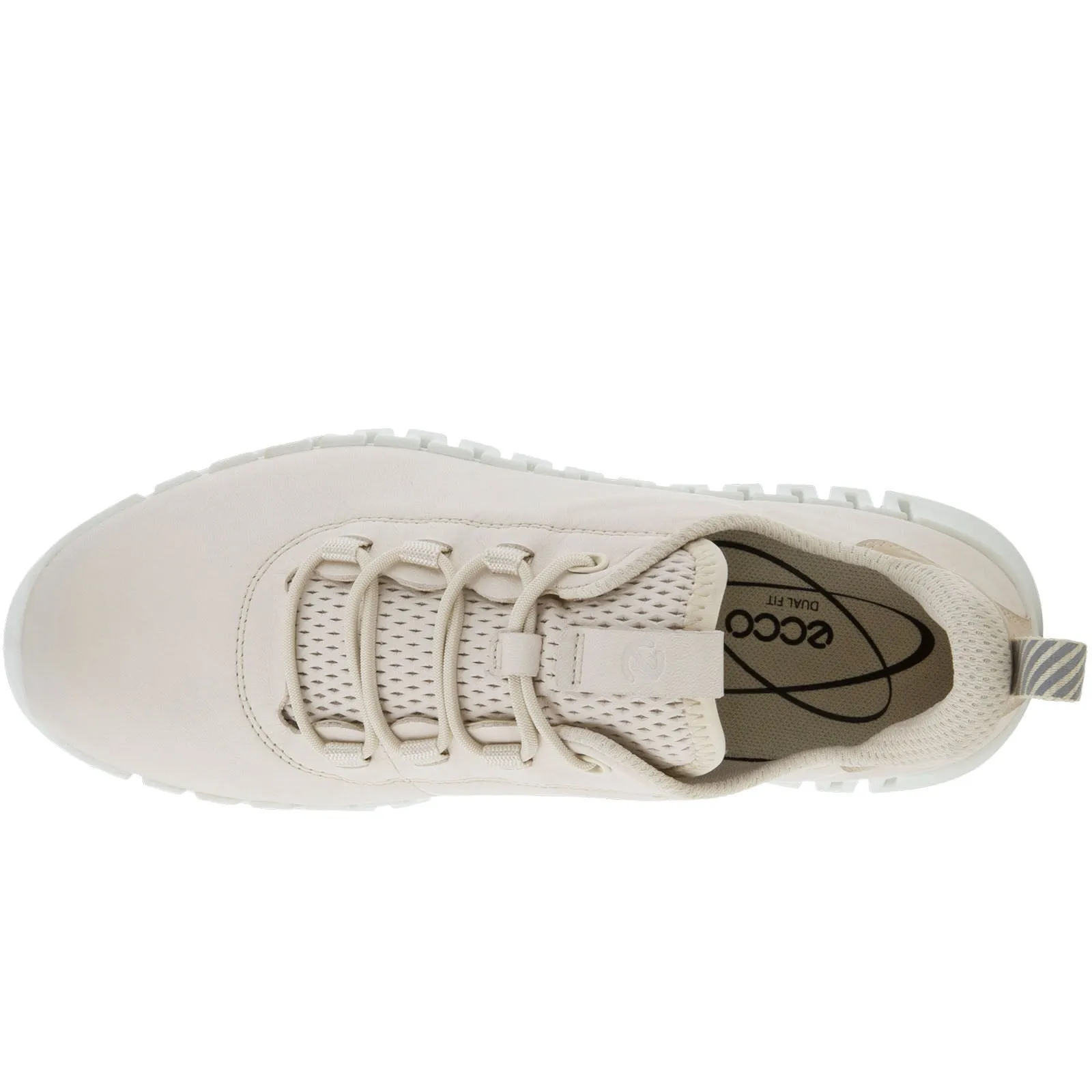 ECCO Womens Gruuv Leather Elastic Laces Trainers