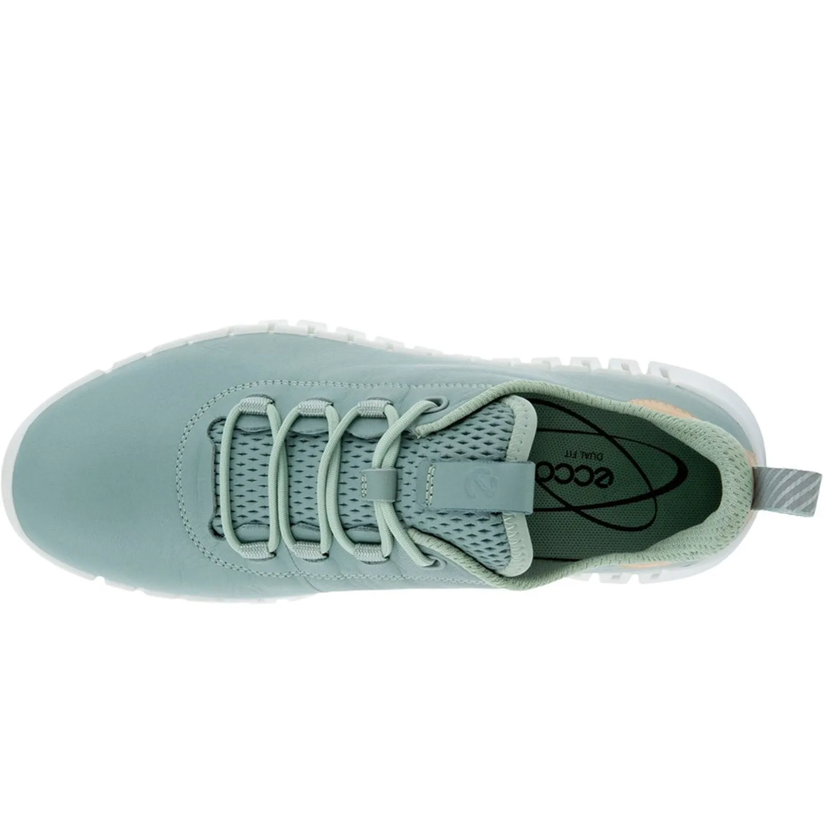 ECCO Womens Gruuv Leather Elastic Laces Trainers