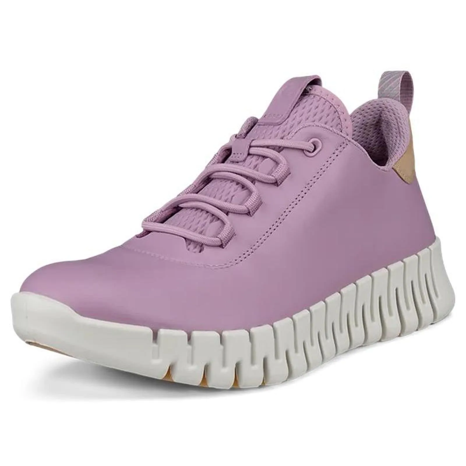 ECCO Womens Gruuv Leather Elastic Laces Trainers