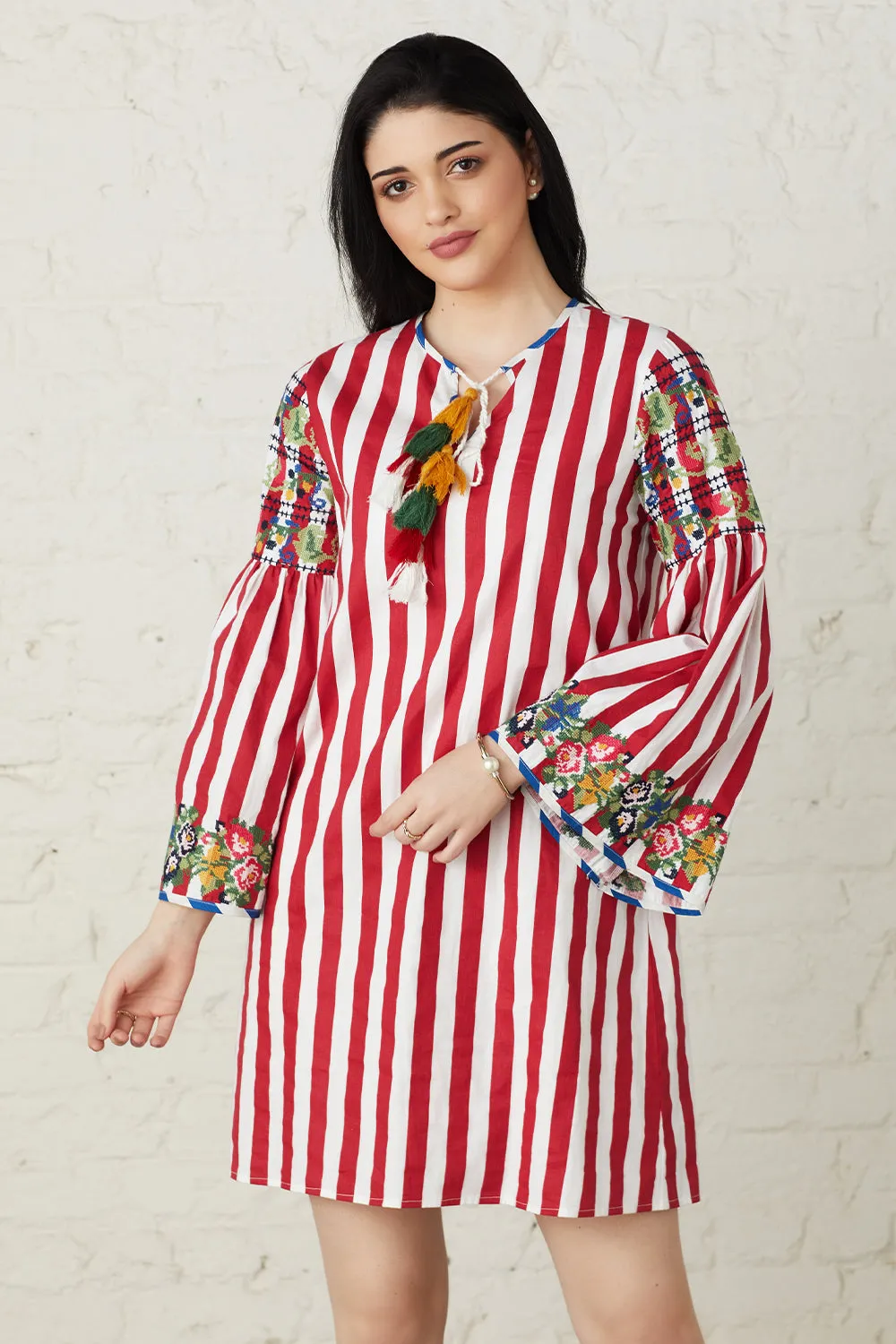 Enchanted Floral Embroidered Dress
