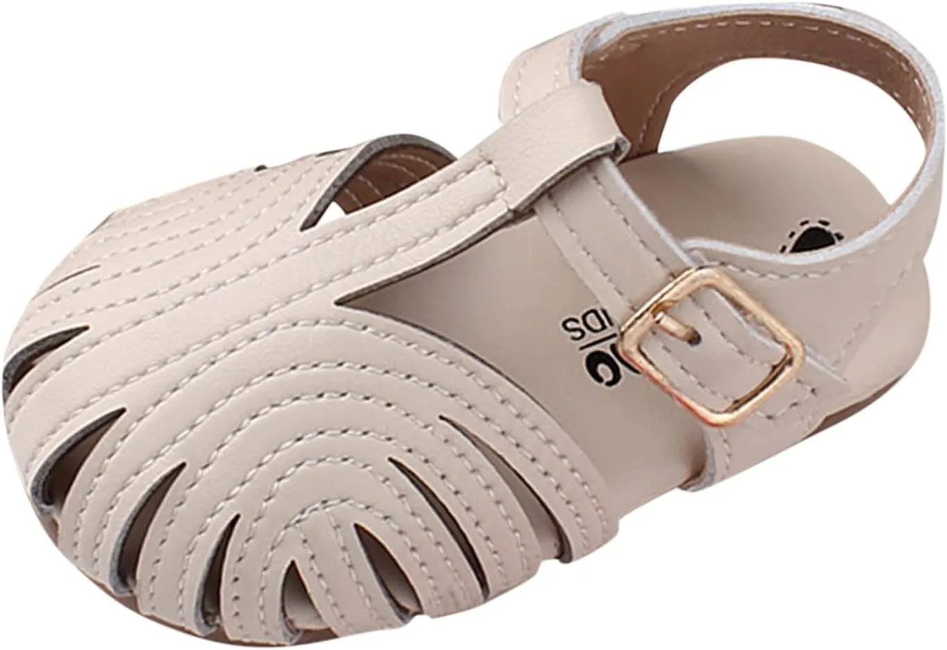 EnJoCho Toddler Sandals Soft Bottom Light Breathable Comfortable Crib Shoes Baby Toddler Girls Boys Sandals Summer Shoes (White-07#ERT, 3Years)