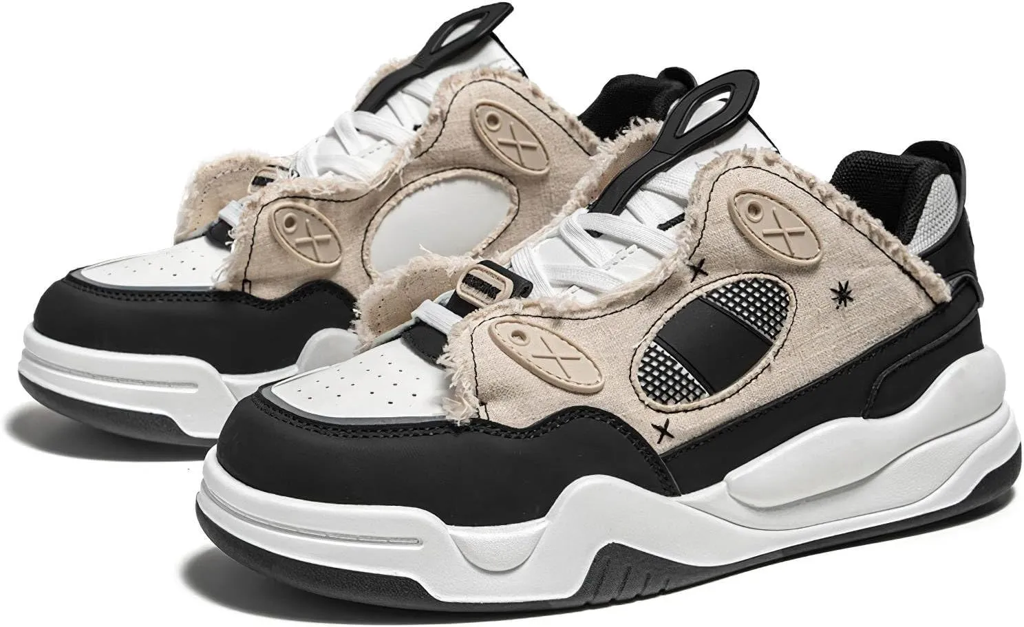 Exusiai Men's Walking Chunky Shoes Fashion Breathable Non Slip Chunky Sneakers Outdoor Workout School Tennis Travel