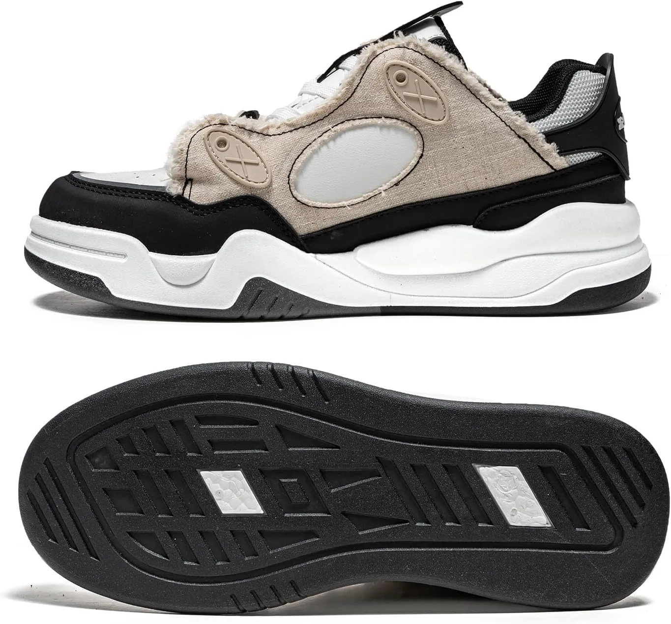 Exusiai Men's Walking Chunky Shoes Fashion Breathable Non Slip Chunky Sneakers Outdoor Workout School Tennis Travel