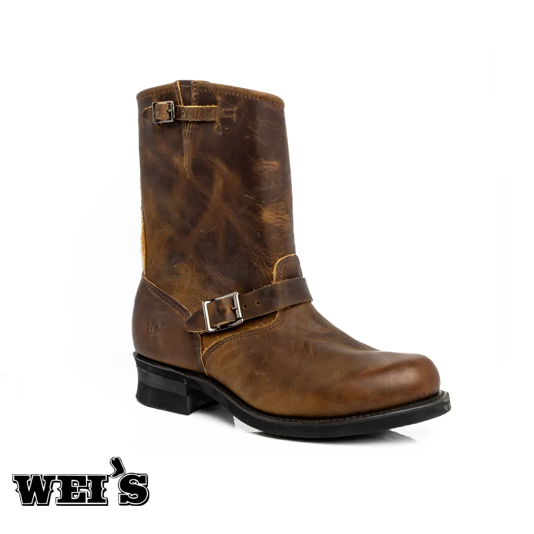 Frye Men's Engineer 12"R  Dark Brown, Gaucho Boots - CLEARANCE