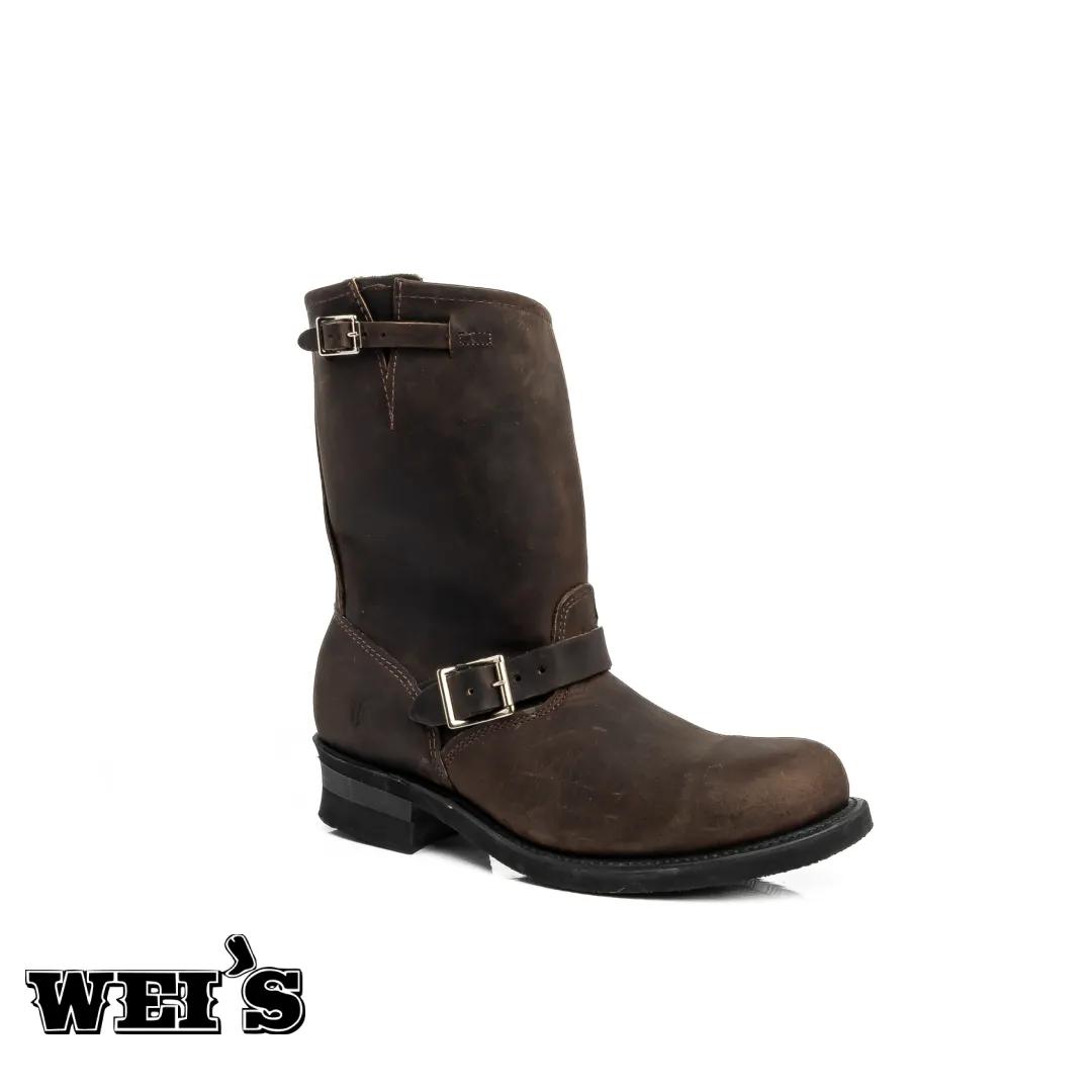 Frye Men's Engineer 12"R  Dark Brown, Gaucho Boots - CLEARANCE