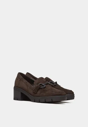 Gabor-Suede Loafers (MID) Mocha Suede