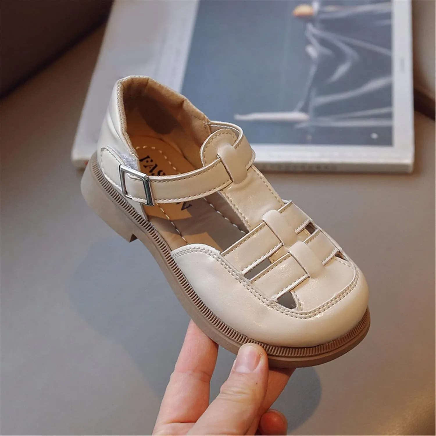 Girl Sandals Ballet Ballerina Mary Jane Beach Sandals Princess Wedding Dress Woven Shoes For Toddler Slippers Girls