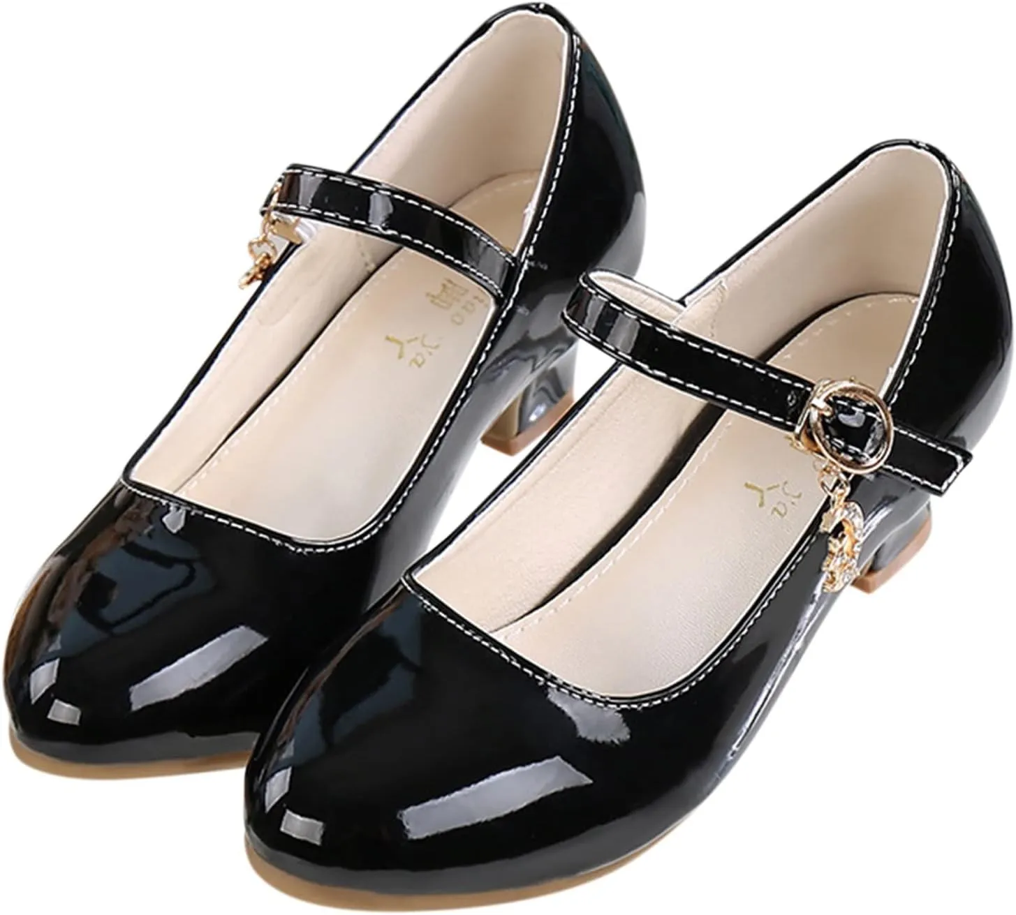 Girls Mary Jane Dress Shoes Flower Girl Wedding School Uniform Low Heels Toddler Little Kids Pump Shoes