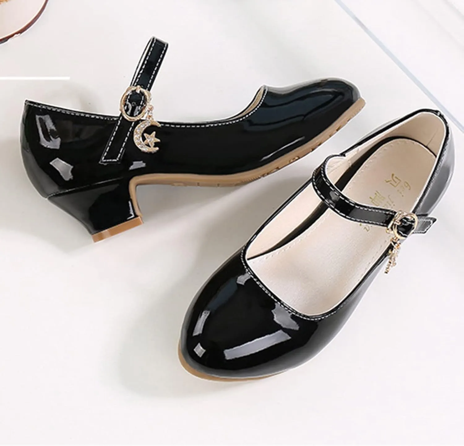 Girls Mary Jane Dress Shoes Flower Girl Wedding School Uniform Low Heels Toddler Little Kids Pump Shoes