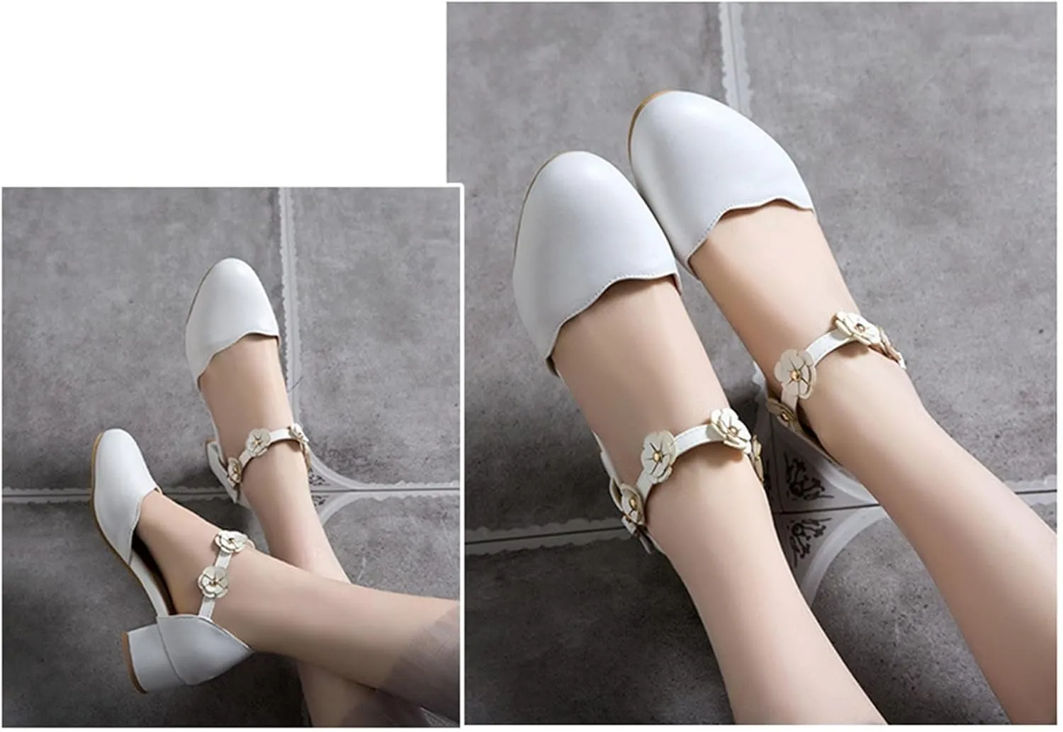 Girls Sandals Big Kids Girls Mary Jane Dress Shoes Pumps Low Heels Flower High School Prom Shoes Girls Sock