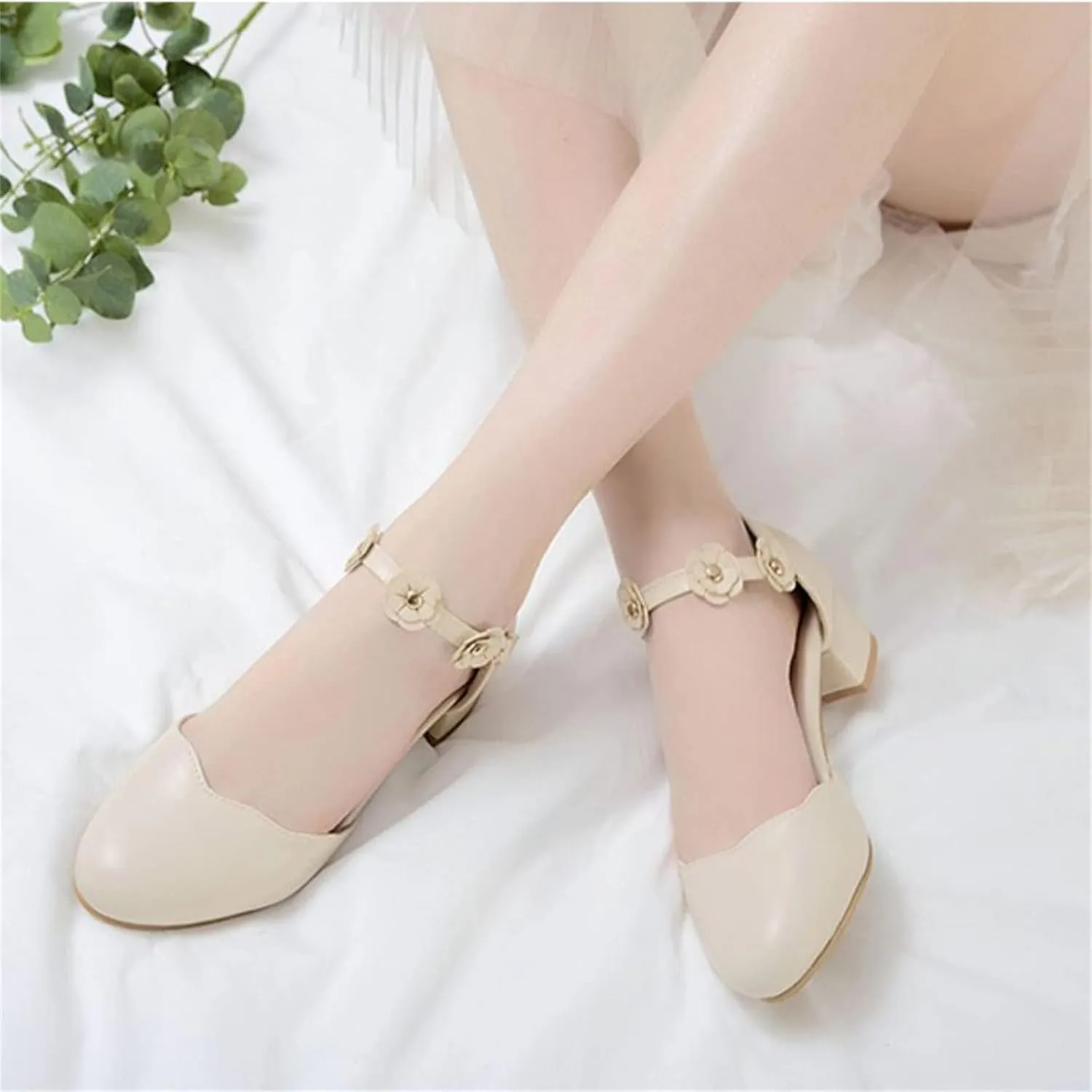 Girls Sandals Big Kids Girls Mary Jane Dress Shoes Pumps Low Heels Flower High School Prom Shoes Girls Sock