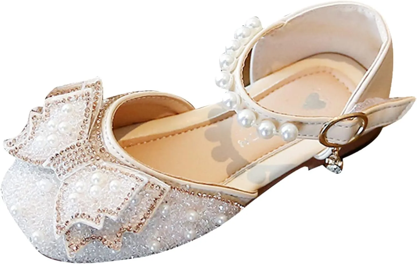 Girls Sandals Bowknot Single Girls Dancing Sandals Baby Pearl Shoes Infant Shoes Shoes Kids Crystal Little Fuzzy