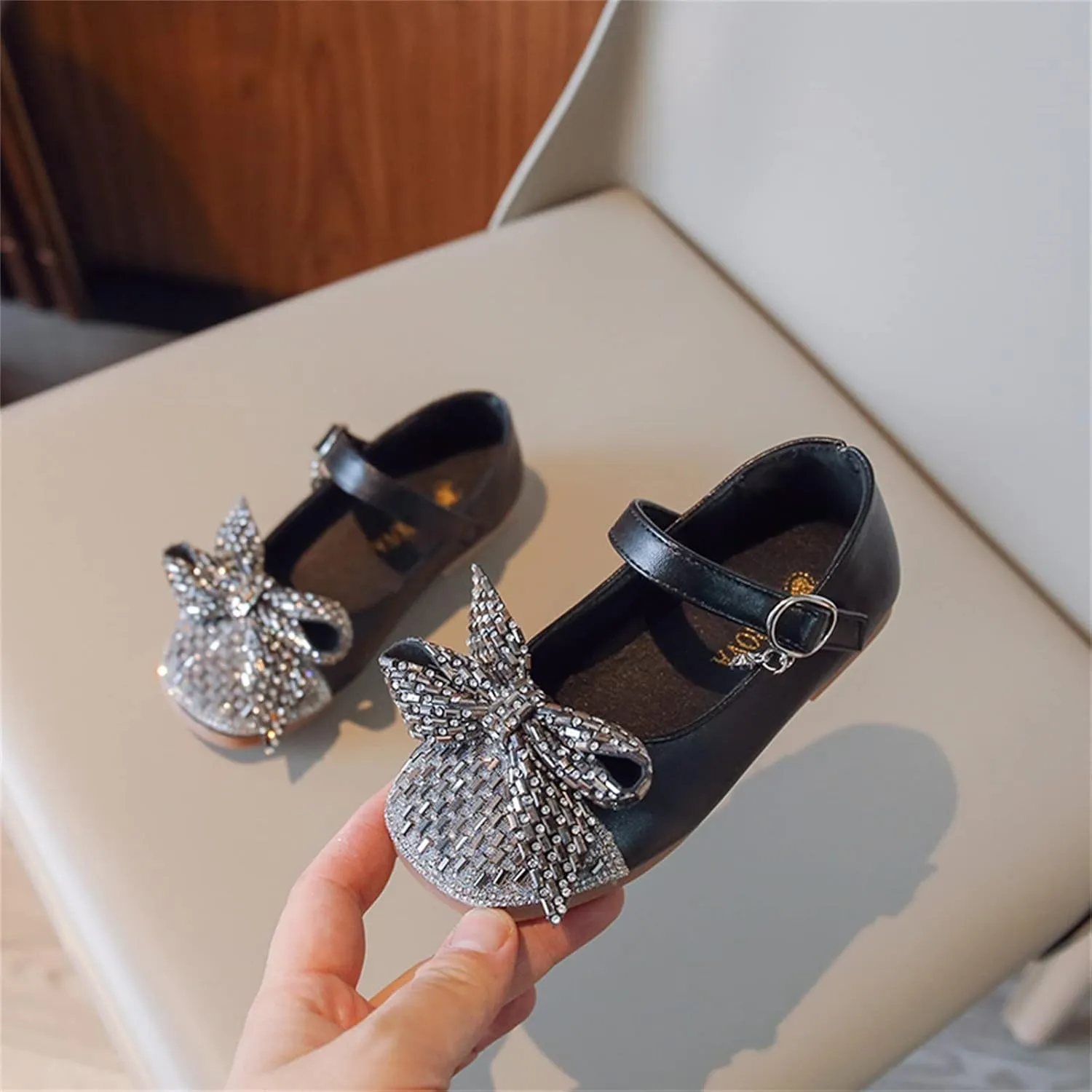 Girls Sandals Girls Dress Up Shoes Sparkly Shoes For Girls Princess Mary Jane School Dress Girls Slippers Hard
