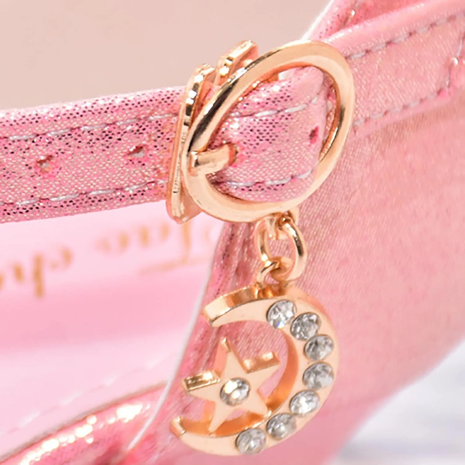 Girls Sandals Girls Low Heeled Dress Shoes Rhinestone Bows Low Heel Princess Flower Wedding Party Girls Slipper