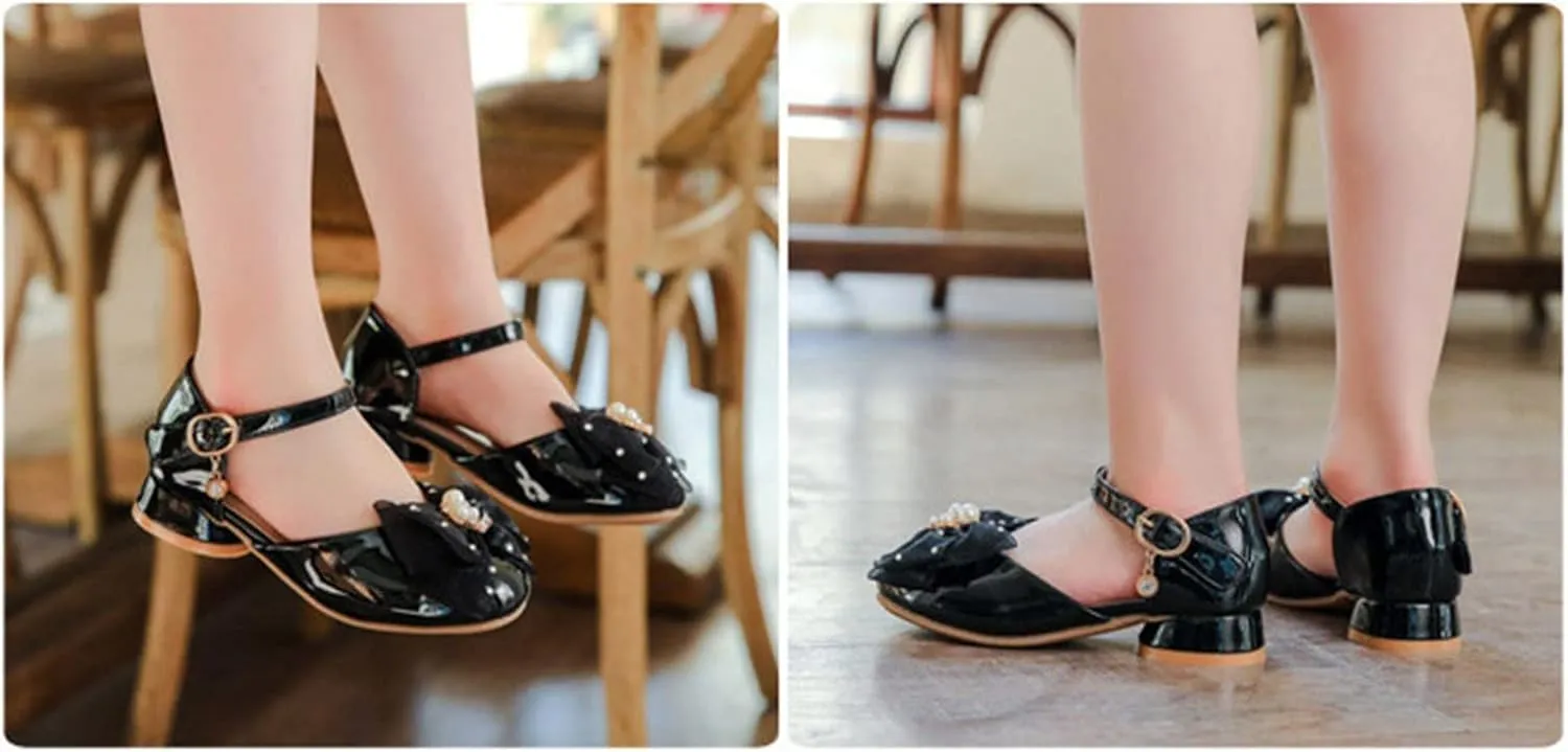 Girls Sandals Girls Sandals Grils Dress Shoes Wedding Party On Vacation Low Heels for Big Kids Wide Width Girls