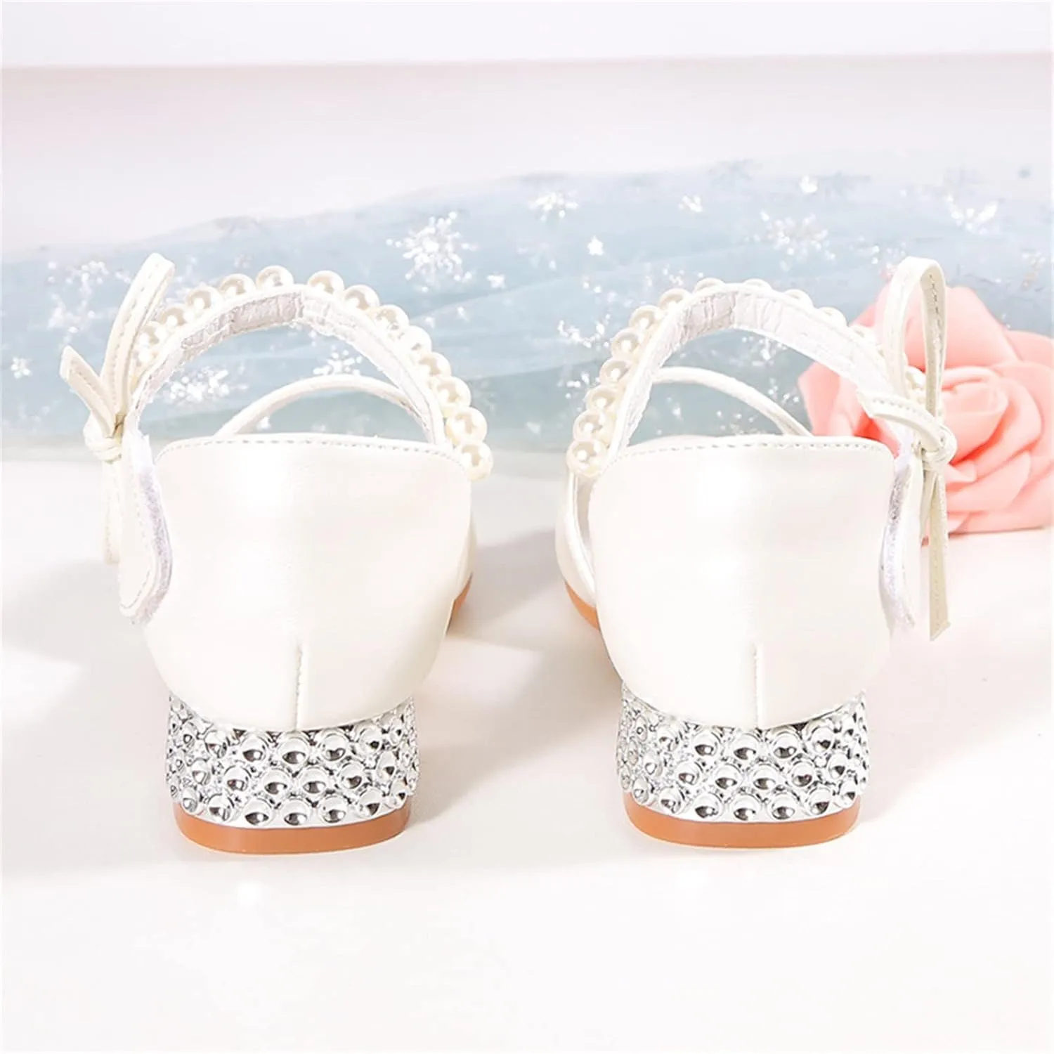 Girls Sandals Girls Sandals Grils Dress Shoes Wedding Party Open Toe Glitter High Heels For High Girls Lace up