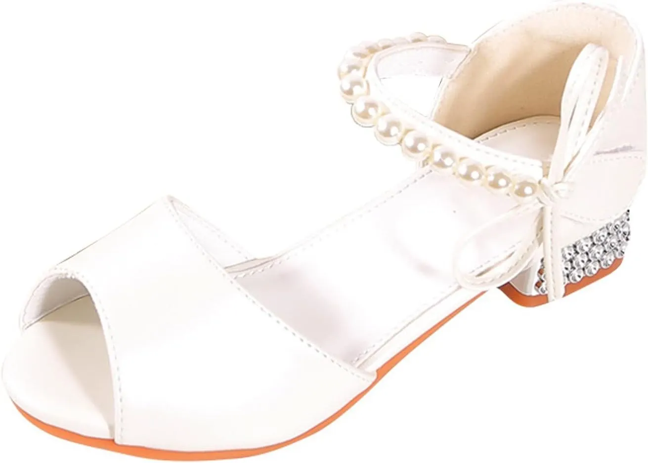 Girls Sandals Girls Sandals Grils Dress Shoes Wedding Party Open Toe Glitter High Heels For High Girls Lace up