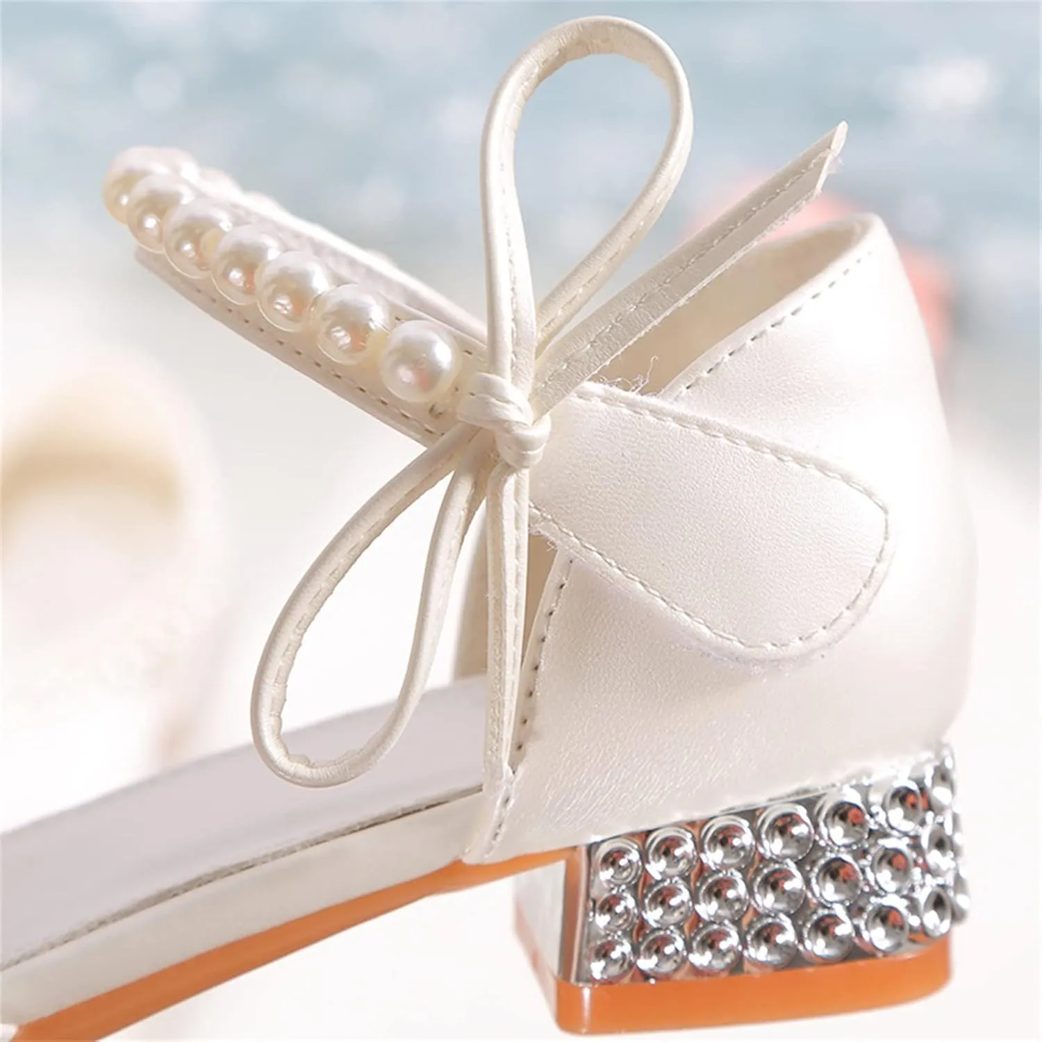 Girls Sandals Girls Sandals Grils Dress Shoes Wedding Party Open Toe Glitter High Heels For High Girls Lace up