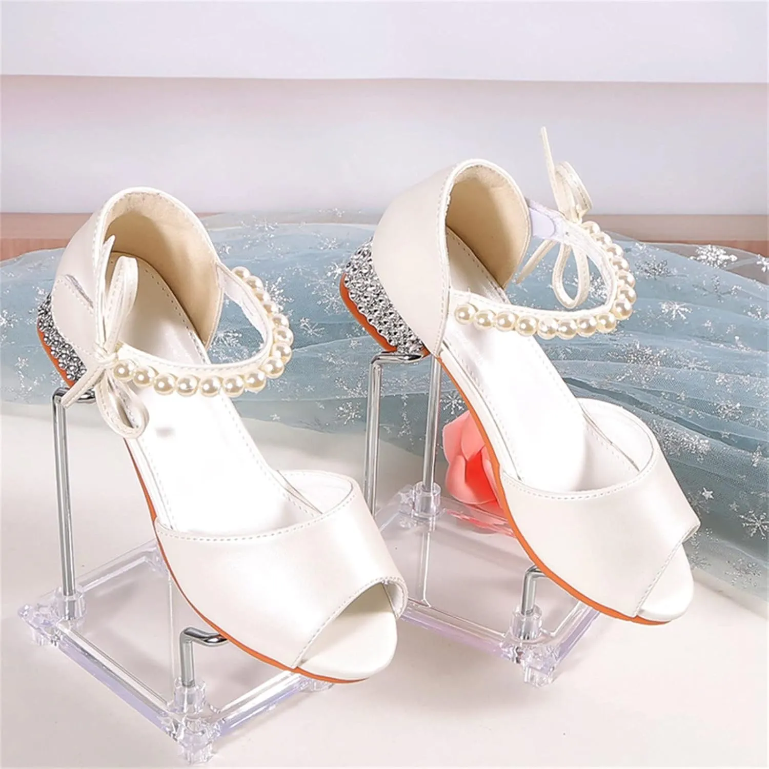 Girls Sandals Girls Sandals Grils Dress Shoes Wedding Party Open Toe Glitter High Heels For High Girls Lace up