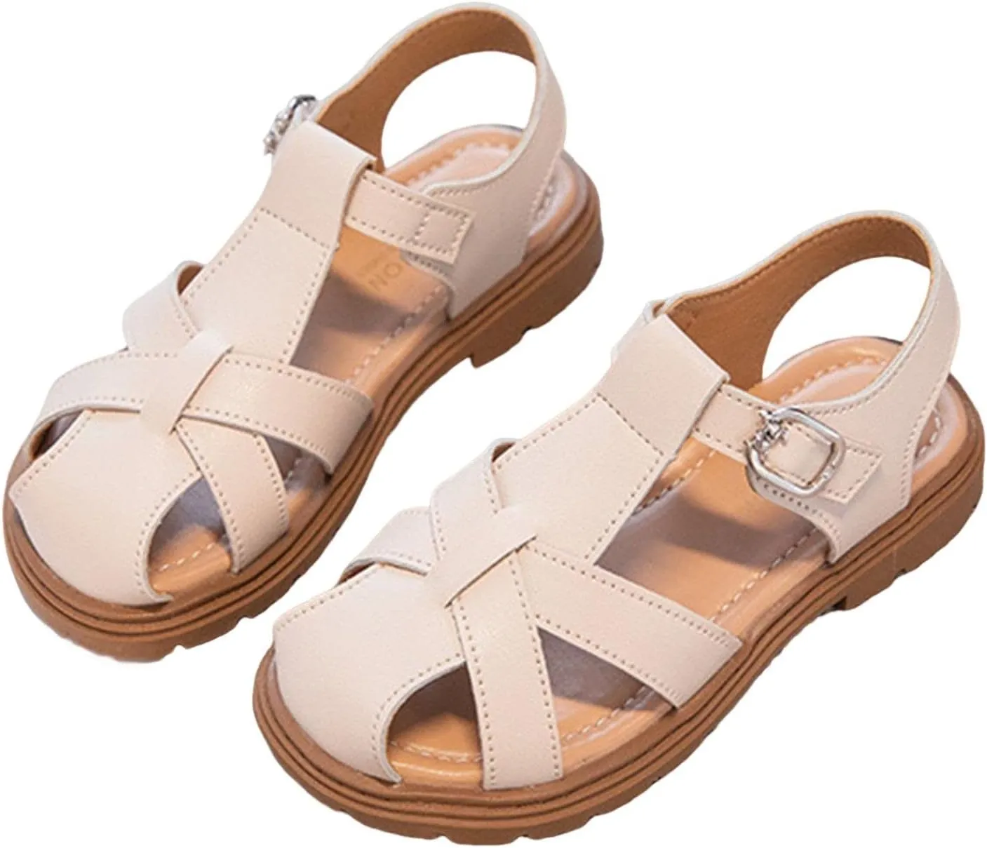 Girls Sandals Girls Sandals Half Wrap Head Strap Flat Princess Shoes Summer Dress Toddler Girl Ballet Slipper No