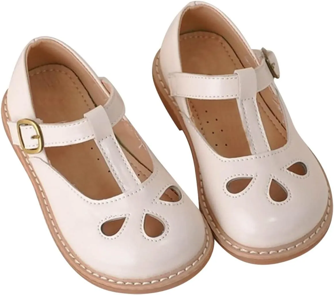 Girls Sandals Girls Small Leather Shoes Hollow Breathable Princess Shoes Dress Shoes Little Child House Slippers