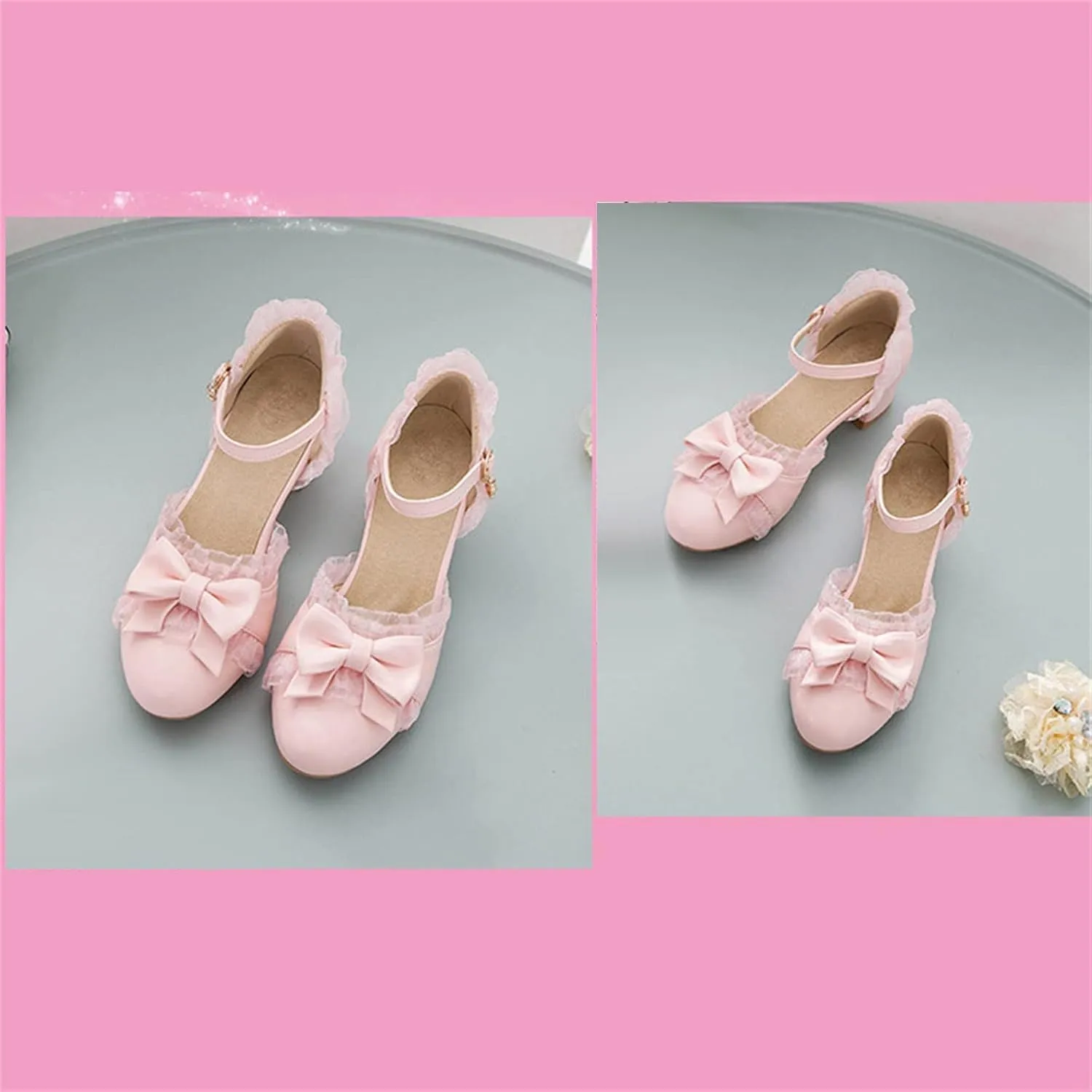 Girls Sandals Summer Toddler Girls Dress Bow Tie Shoes Pumps Low Heels Flower Party Wedding High Slipper Baby