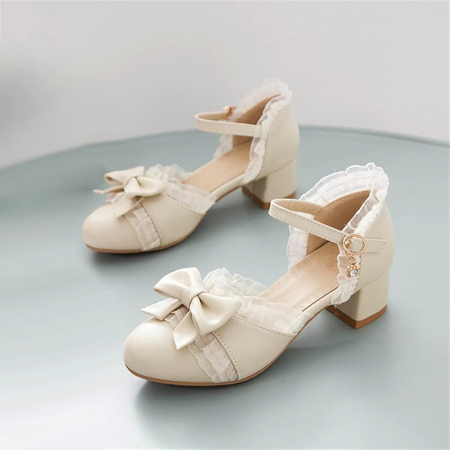 Girls Sandals Summer Toddler Girls Dress Bow Tie Shoes Pumps Low Heels Flower Party Wedding High Slipper Baby
