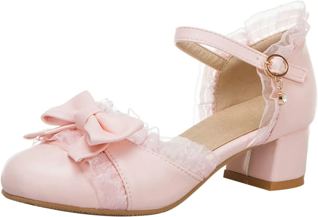 Girls Sandals Summer Toddler Girls Dress Bow Tie Shoes Pumps Low Heels Flower Party Wedding High Slipper Baby