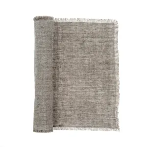 Indaba Linen Table Runner Warm Grey 4-8767*