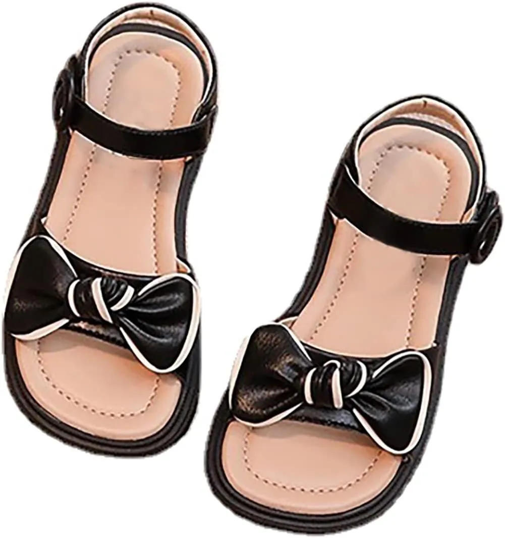 Infant Shoes Girls 6to12 Months Bow Design Models Fashion Shoes Daily Wear Little Child/Big Kids Black Lats for Girls