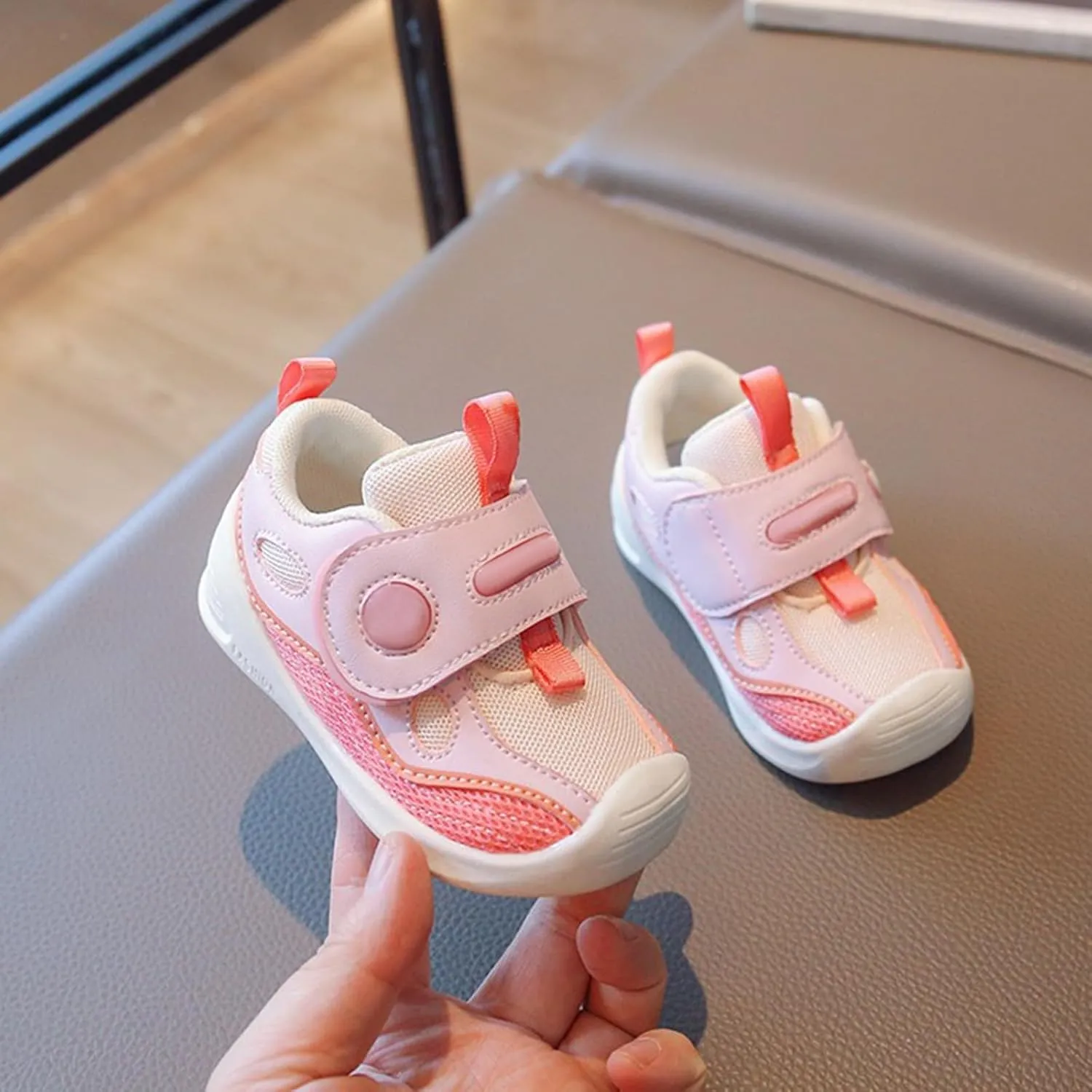 Infant Toddler Boys Girls Canvas Sneakers Mesh Slip On Running Anti Slip Shoes for Babies First Walking Crib Shoes