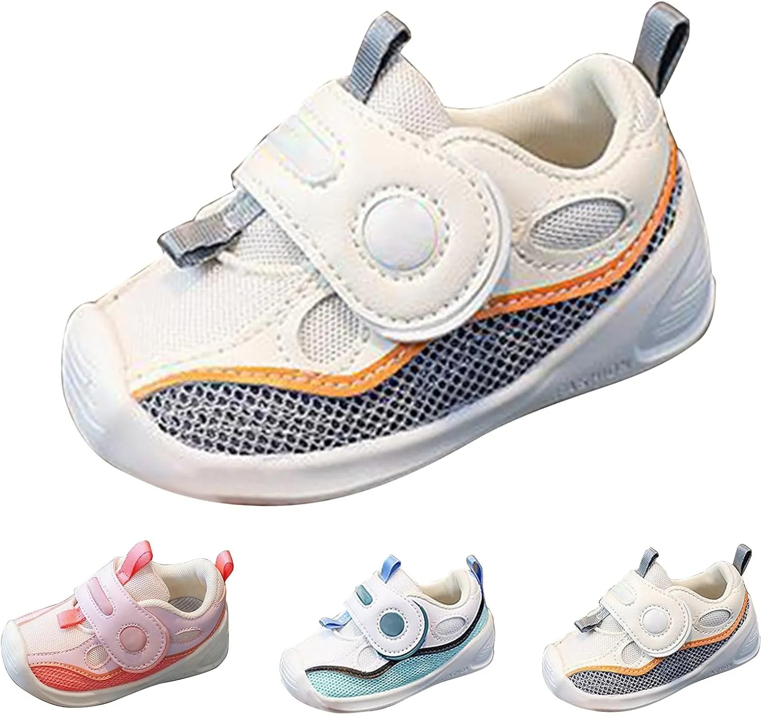 Infant Toddler Boys Girls Canvas Sneakers Mesh Slip On Running Anti Slip Shoes for Babies First Walking Crib Shoes