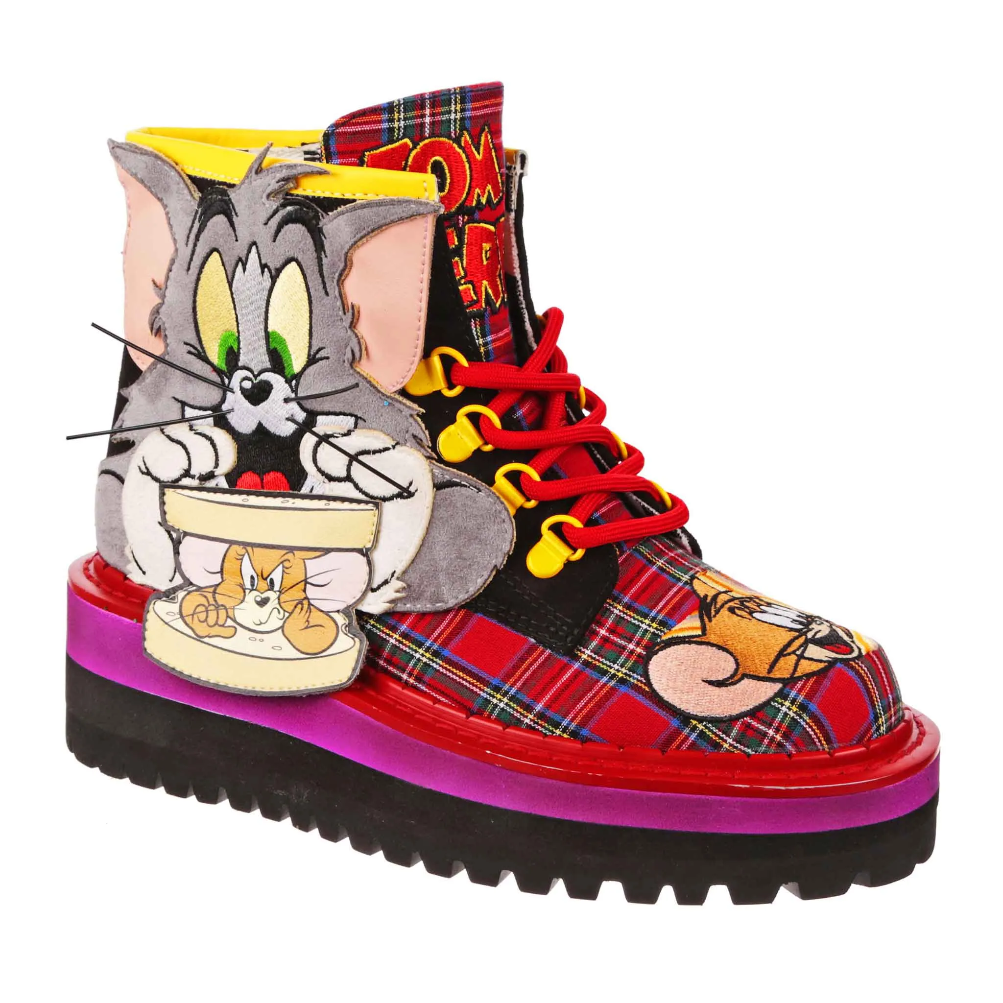 Irregular Choice Womens Tom & Jerry Mouse Sandwich Boots