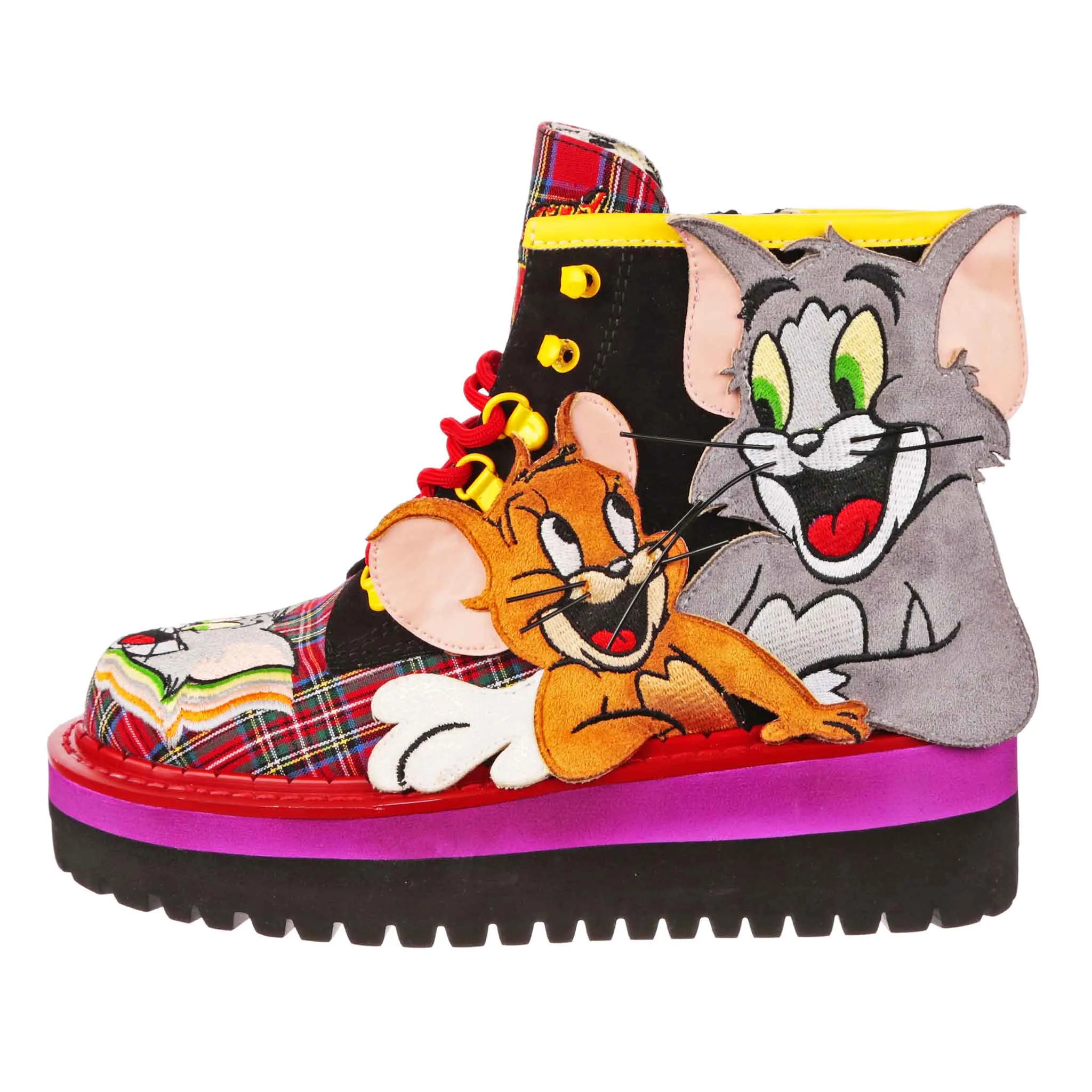 Irregular Choice Womens Tom & Jerry Mouse Sandwich Boots