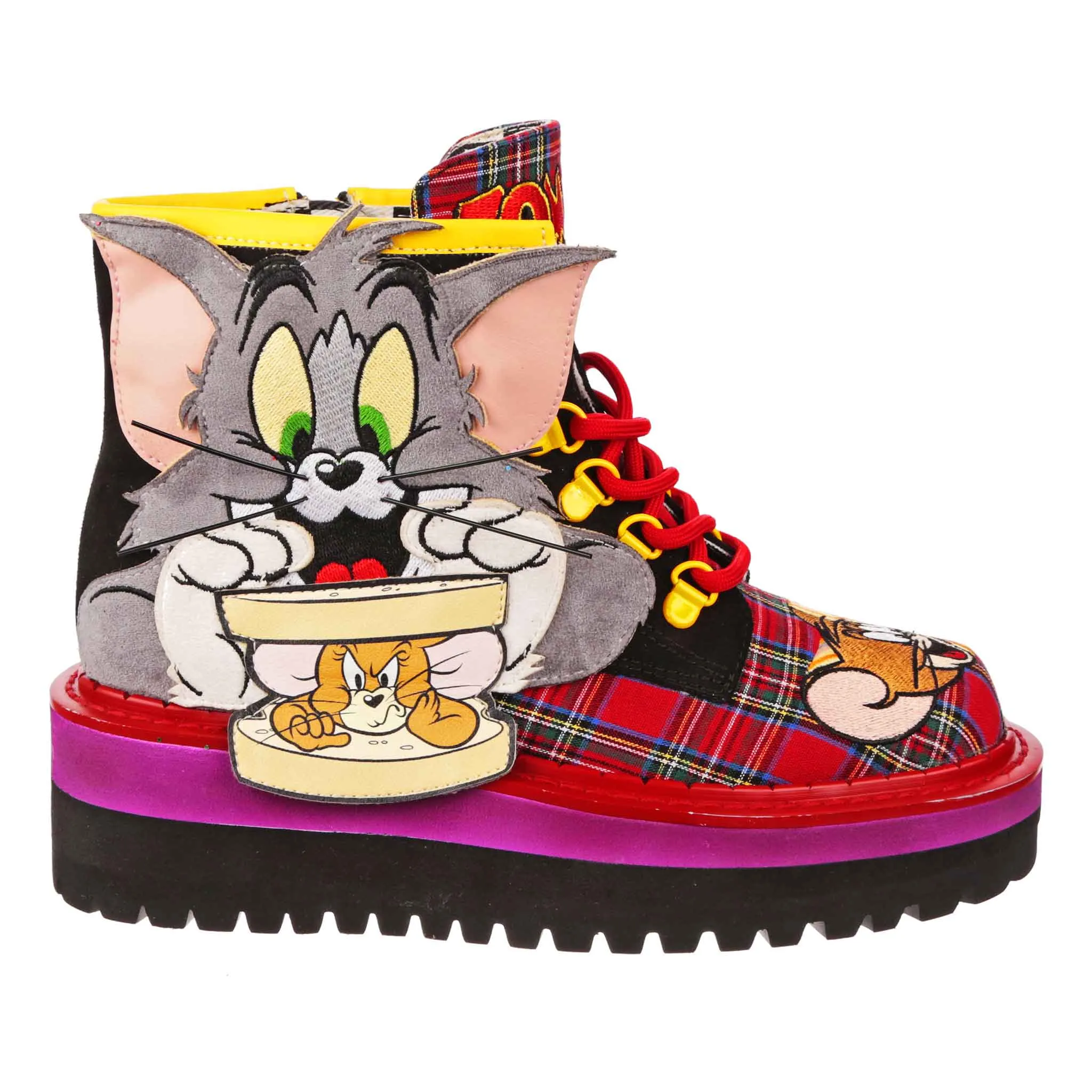 Irregular Choice Womens Tom & Jerry Mouse Sandwich Boots