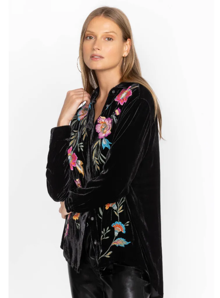 Johnny Was Sidonia Velvet Shirt