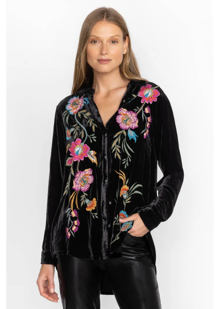 Johnny Was Sidonia Velvet Shirt