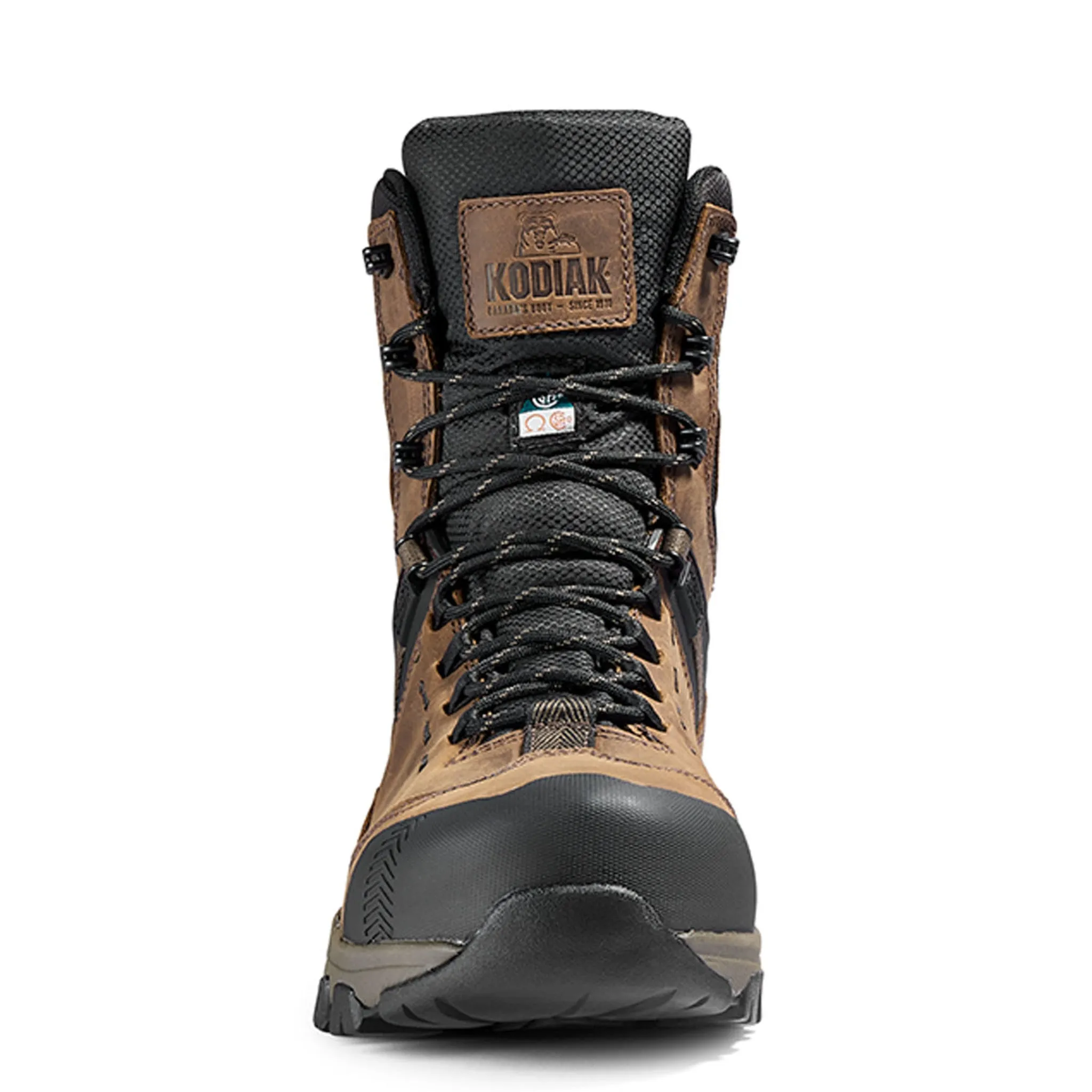 Kodiak Men's 8" Quest Bound Waterproof Safety Work Boots – Composite Toe, Premium Full Grain Leather, Slip-Resistant Outsole | Sizes 7-15