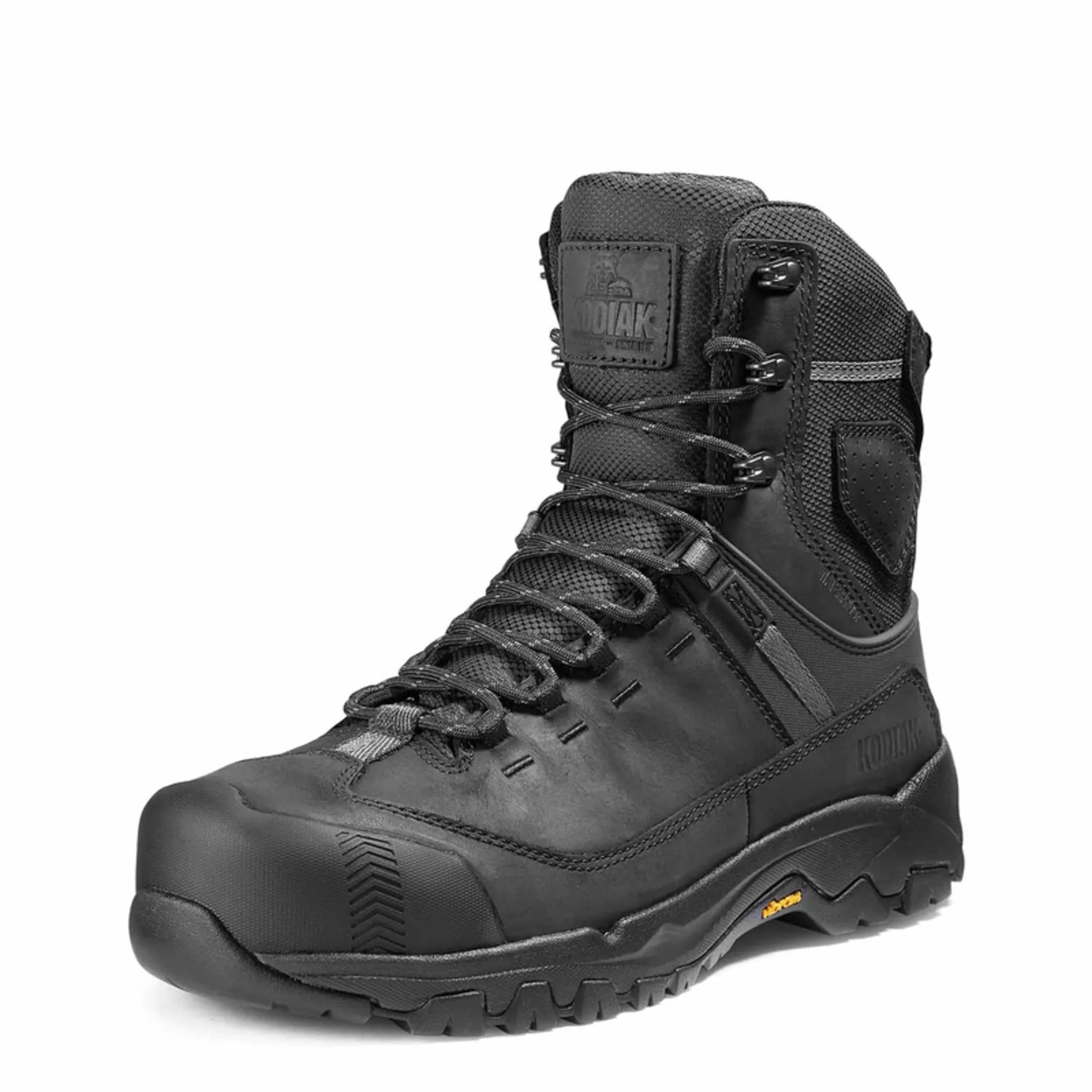 Kodiak Men's 8" Quest Bound Waterproof Safety Work Boots – Composite Toe, Premium Full Grain Leather, Slip-Resistant Outsole | Sizes 7-15