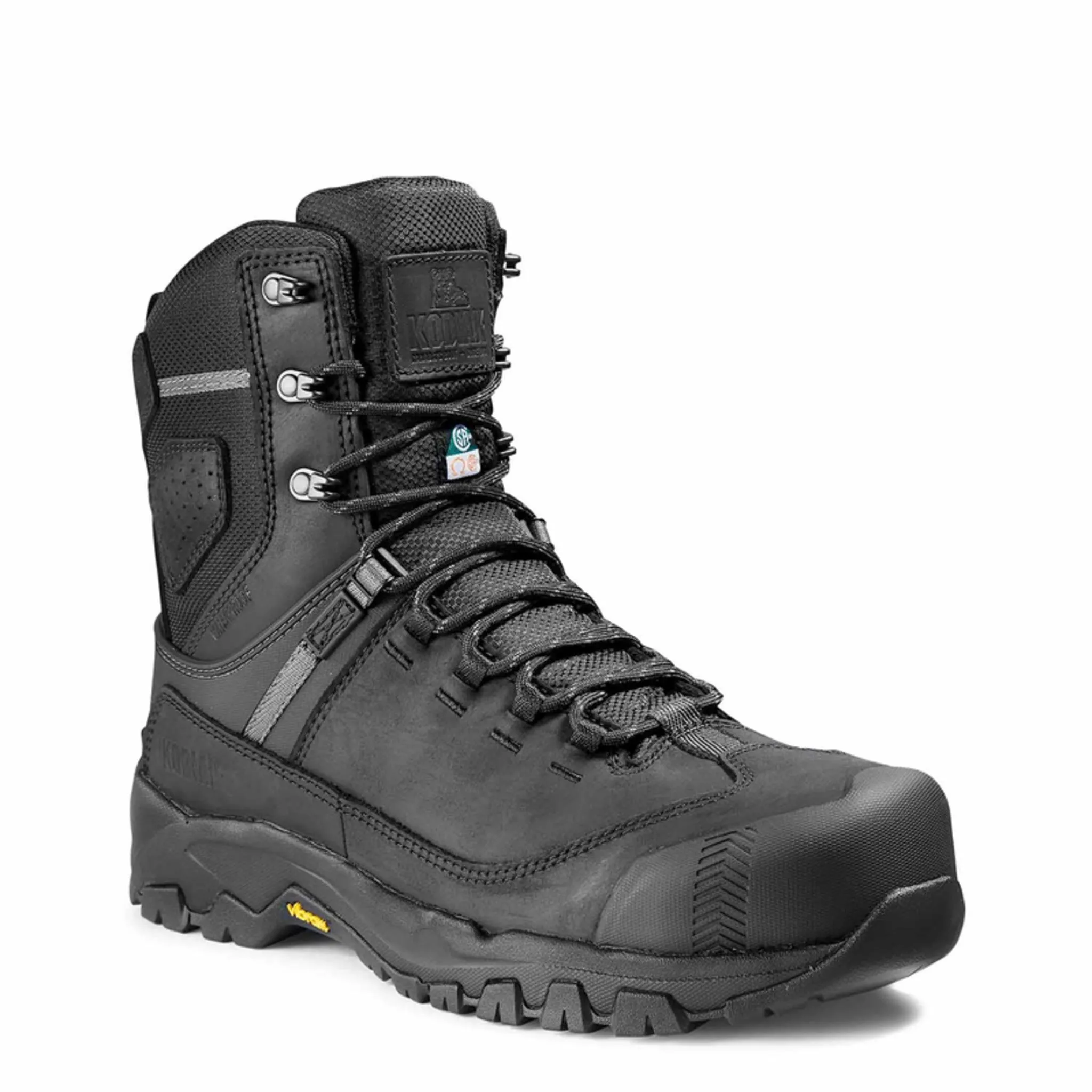 Kodiak Men's 8" Quest Bound Waterproof Safety Work Boots – Composite Toe, Premium Full Grain Leather, Slip-Resistant Outsole | Sizes 7-15