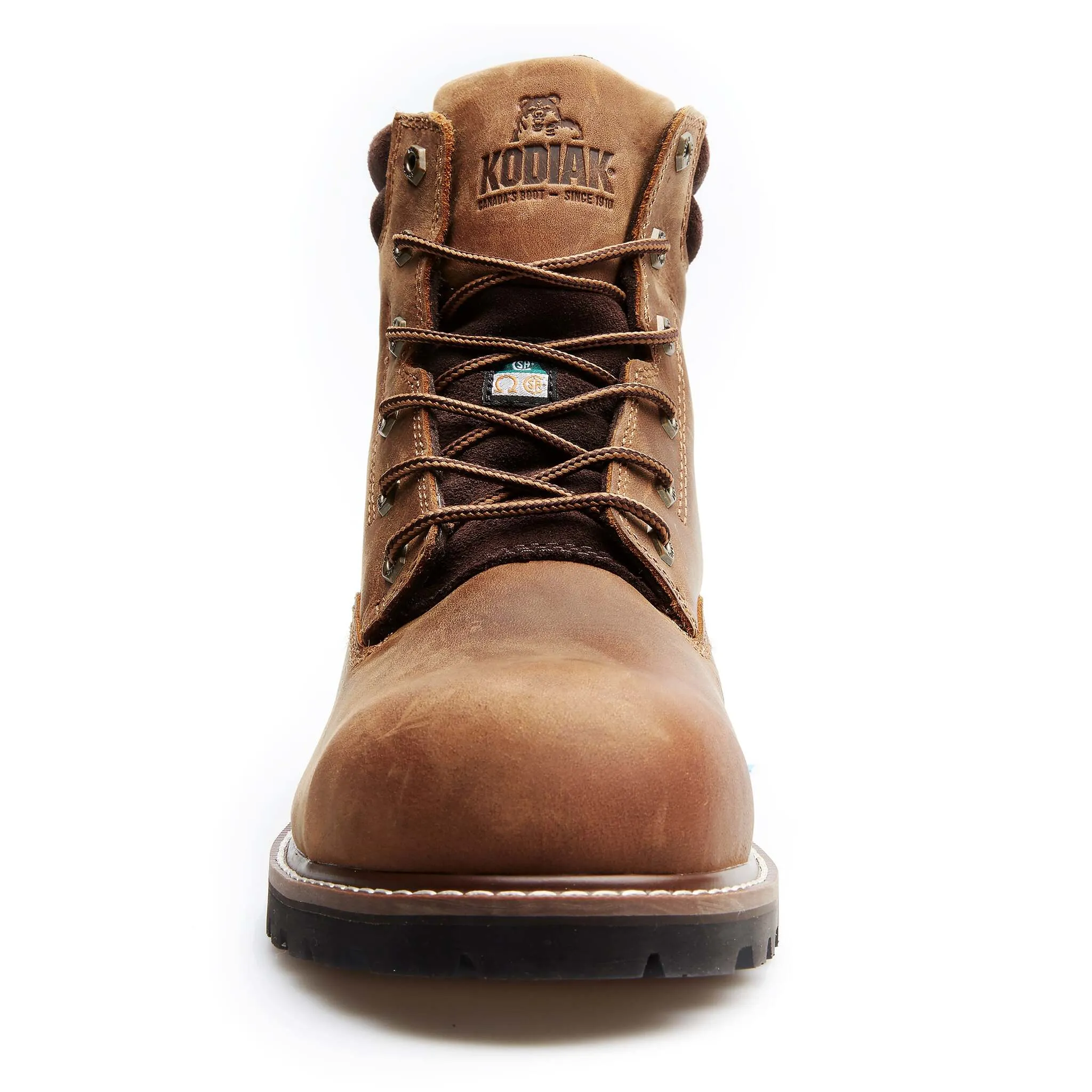 Kodiak Men's McKinney 6" Safety Work Boots – Waterproof Full Grain Leather, Composite Toe, Odor Control, Comfortzone Footbed | Sizes 7-15