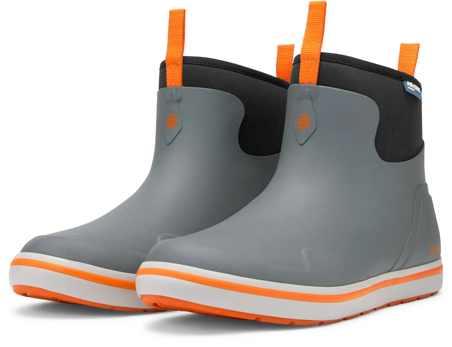 Lacrosse Mens Alpha Deck Gray/Orange Rubber Ankle Boots