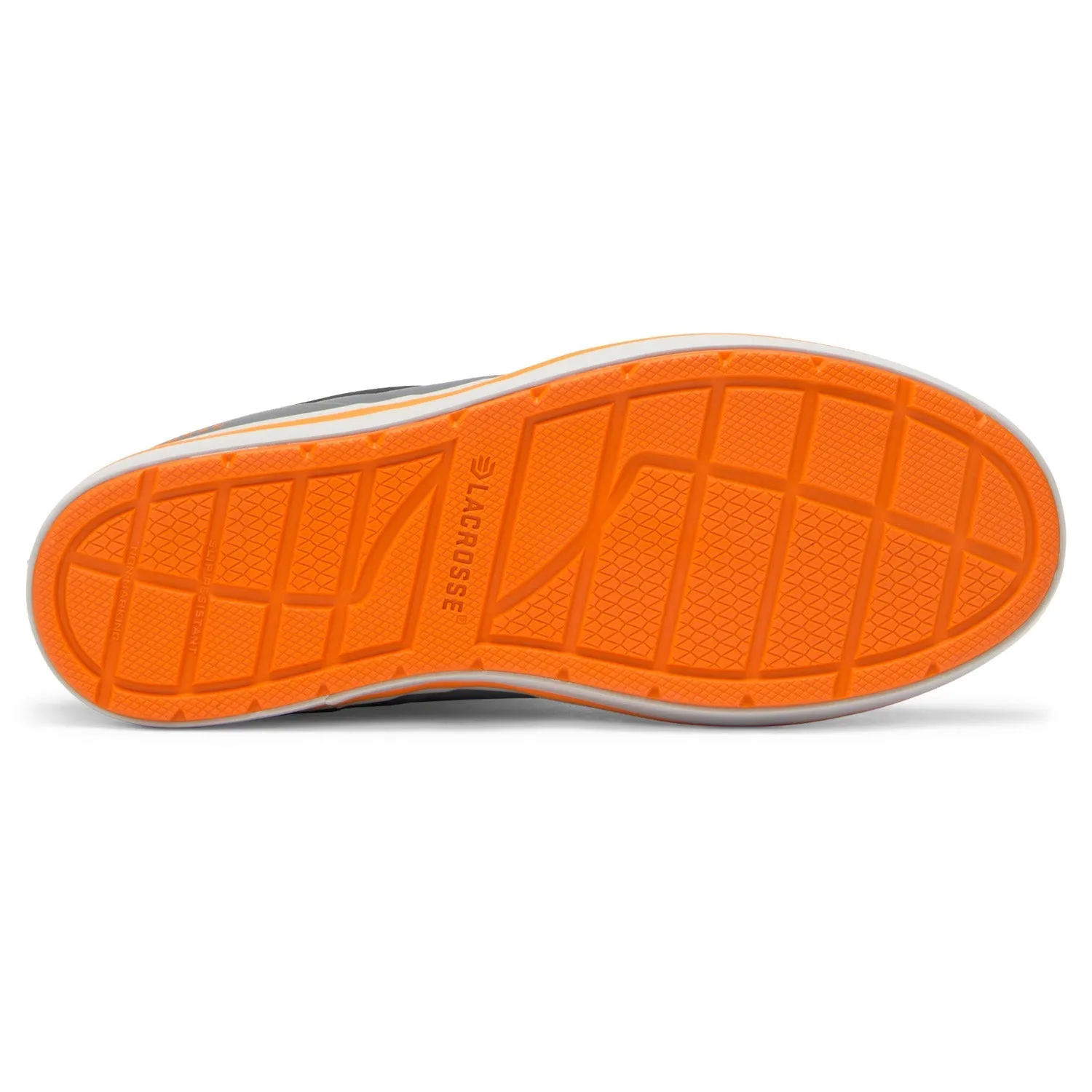 Lacrosse Mens Alpha Deck Gray/Orange Rubber Ankle Boots