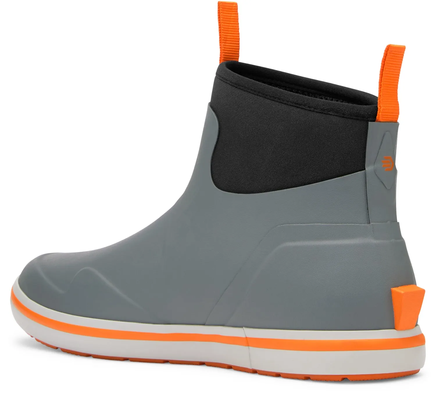 Lacrosse Mens Alpha Deck Gray/Orange Rubber Ankle Boots