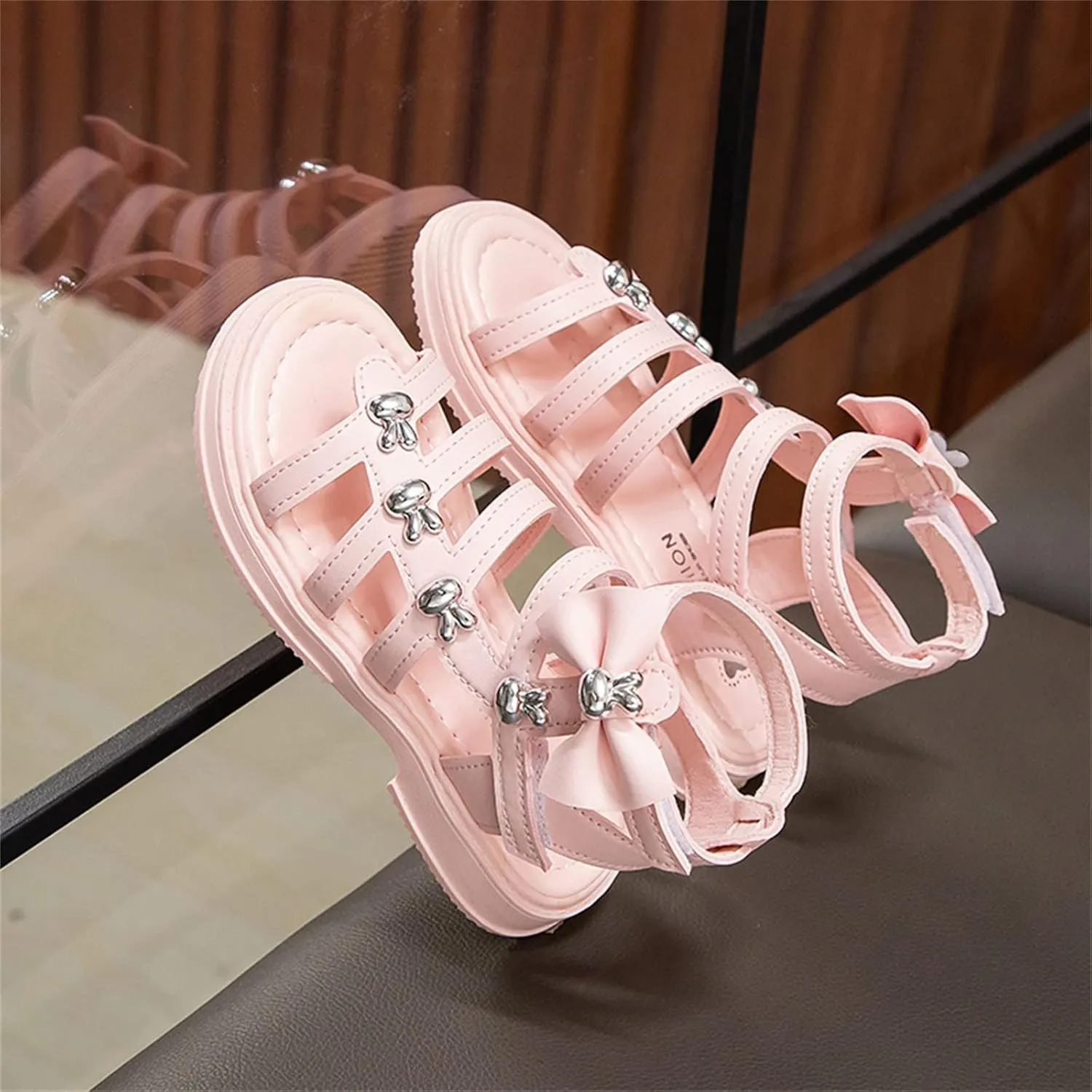 Light Shoes for Kids Top Flat Sandals Roman Sandals Big Children Summer Shoes for Girls Size 3