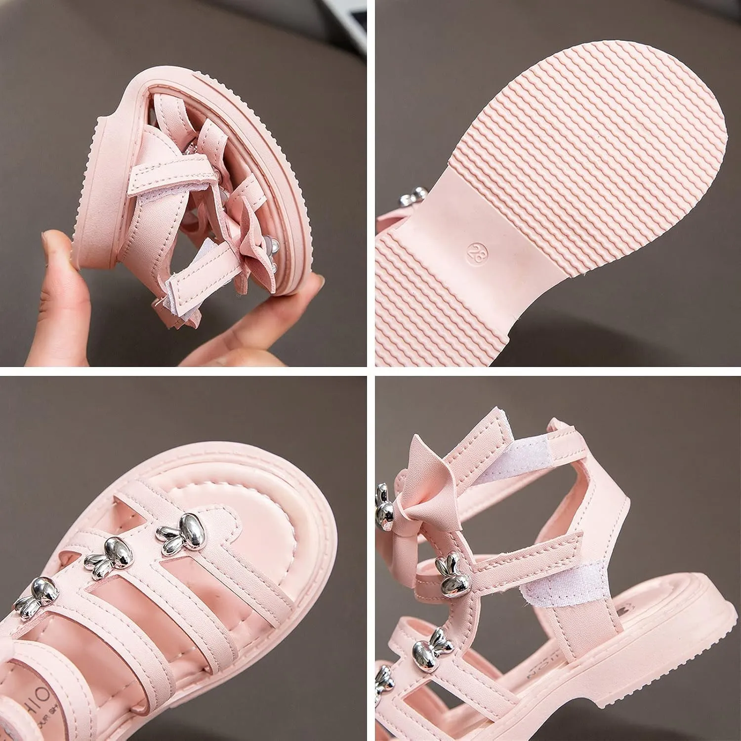 Light Shoes for Kids Top Flat Sandals Roman Sandals Big Children Summer Shoes for Girls Size 3